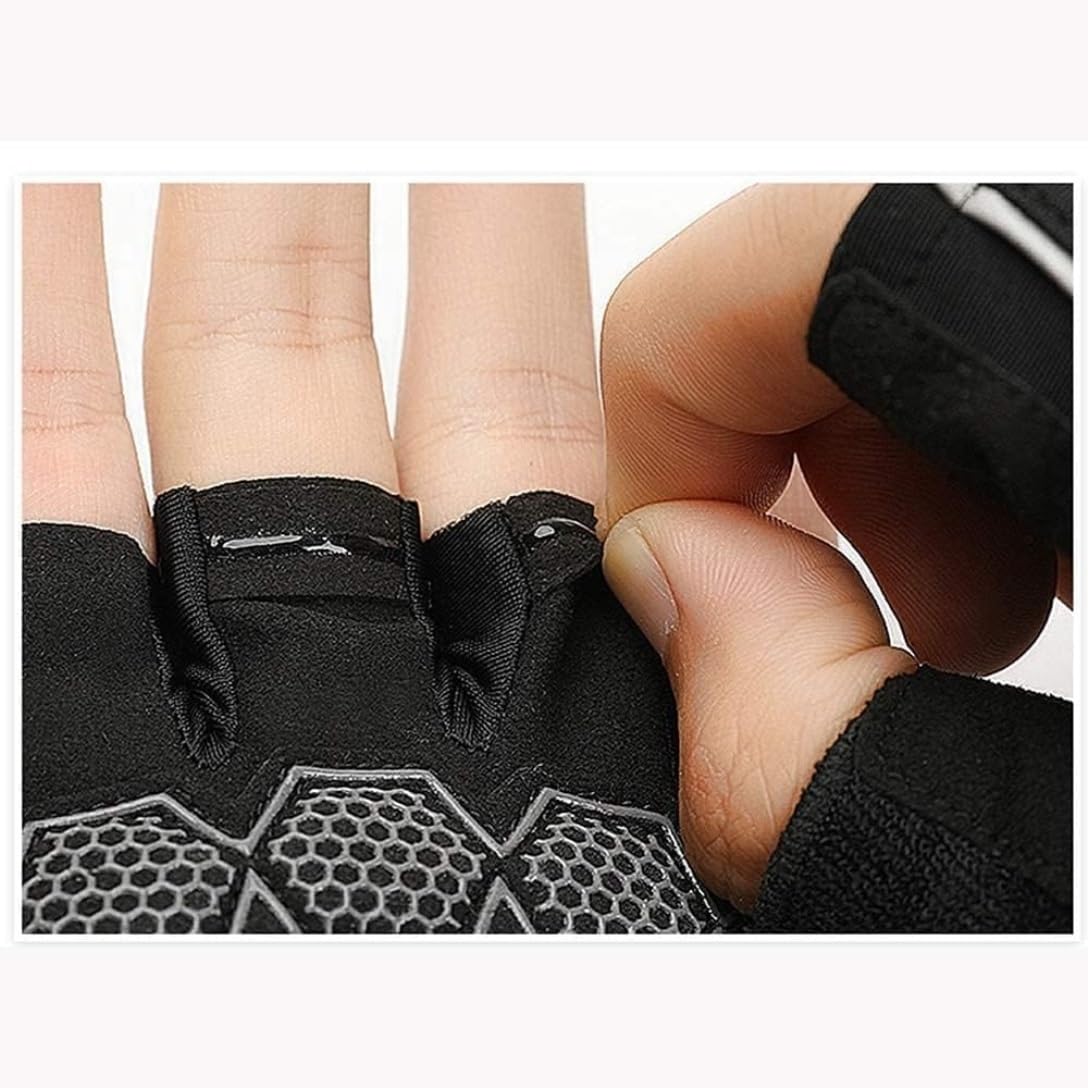 Rękawiczki Rowerowe Rękawiczki Męskie Rękawiczki Unisex Rękawiczki Rowerowe Z Pół Palcami Żelowa Amortyzacja Rękawiczki Motocyklowe (Color : Siyah, Size : XXL)