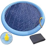 infactory Wasserspielmatte Kinder: Wasser-Spielmatte für Kinder & Hunde, Schlauchanschluss, PVC, BPA-frei (Wasserspielmatte Garten, Haustier-Sprinkler-Pad, Gartenschlauch)
