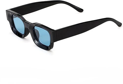 Miniatura 3 de Lentes de sol polarizados rectangulares retro para cara pequeña, para mujeres y hombres, con marco grueso, cuadrados, con protección UV400