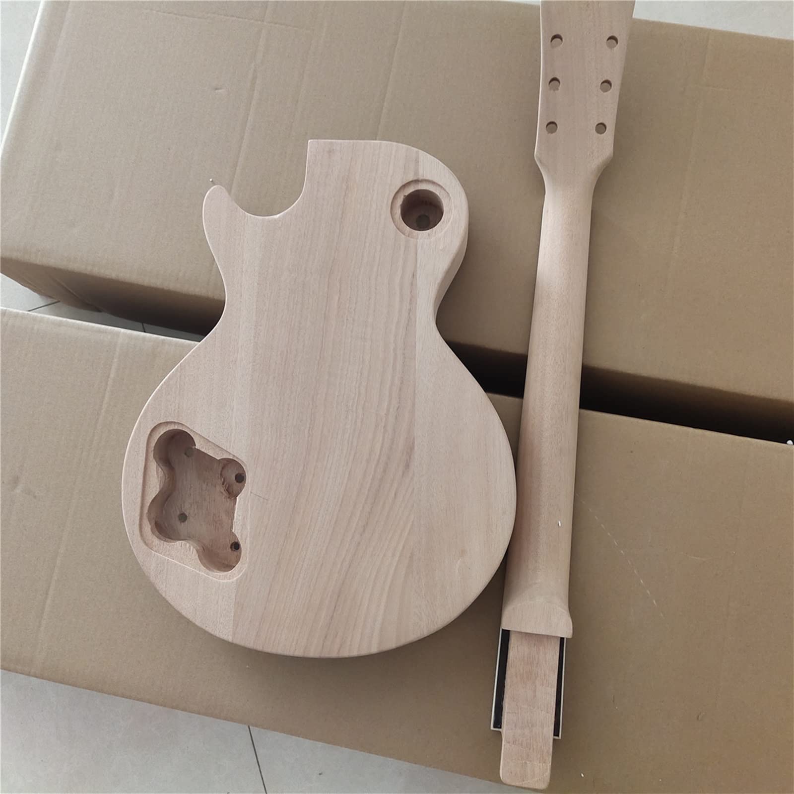 Profesjonalny zestaw do gitary elektrycznej Niedokończona Szyja Gitary Elektrycznej I Czarny Mahoń Body Palisander Gryf Zestaw Gitarowy DIY Wszystkie Części Zestaw gitarowy DIY