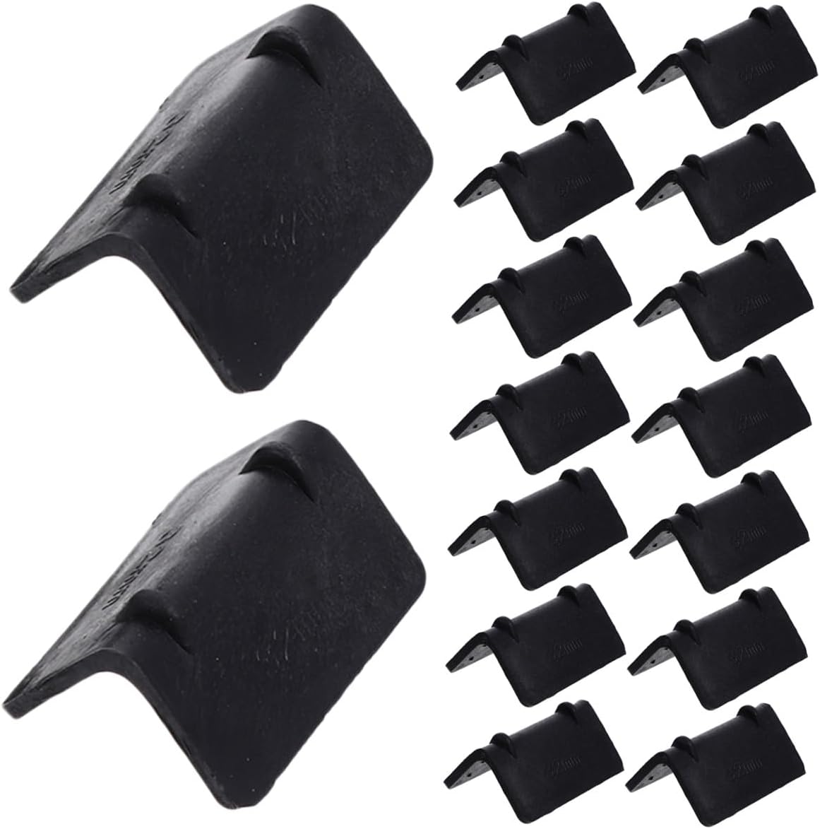 Black Plastic Strap Corner Protector 100 Pcs Stackable Edge Guard | Distributes Pressure Evenly, Lightweight Build, Protects Straps during Shipping, Packaging Use, Cargo Handling Support