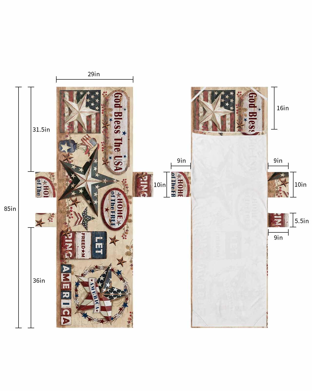 Farmhouse 4th of July Beach Lounge Chair Towel Cover, Soft Chaise Lounge Towel with Side Pockets Patio Pool Chairs Cover for Beach/Pool Sunbathing 29x85 American Country Star Rustic