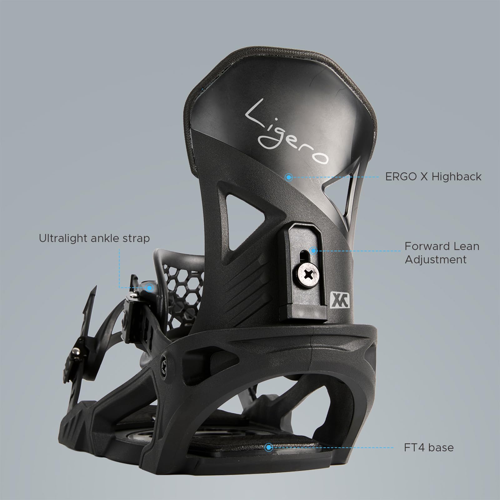 XCMAN Outdoors All-Mountain Snowboard Binding for Men Women Lightweight Adjustable
