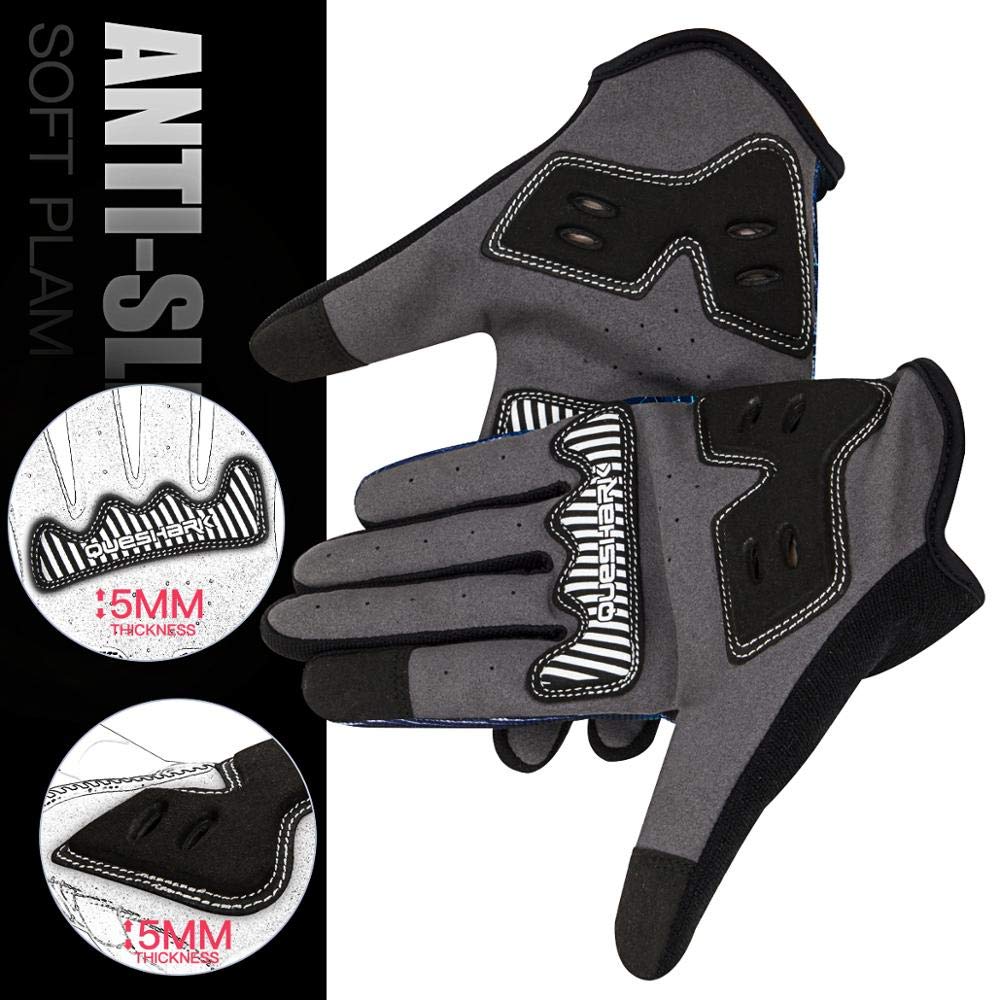 Queshark Guanti MTB,Guanti da Ciclismo,Guanti da Bicicletta MTB per Donna e Uomo,Antiscivolo Touch Screen