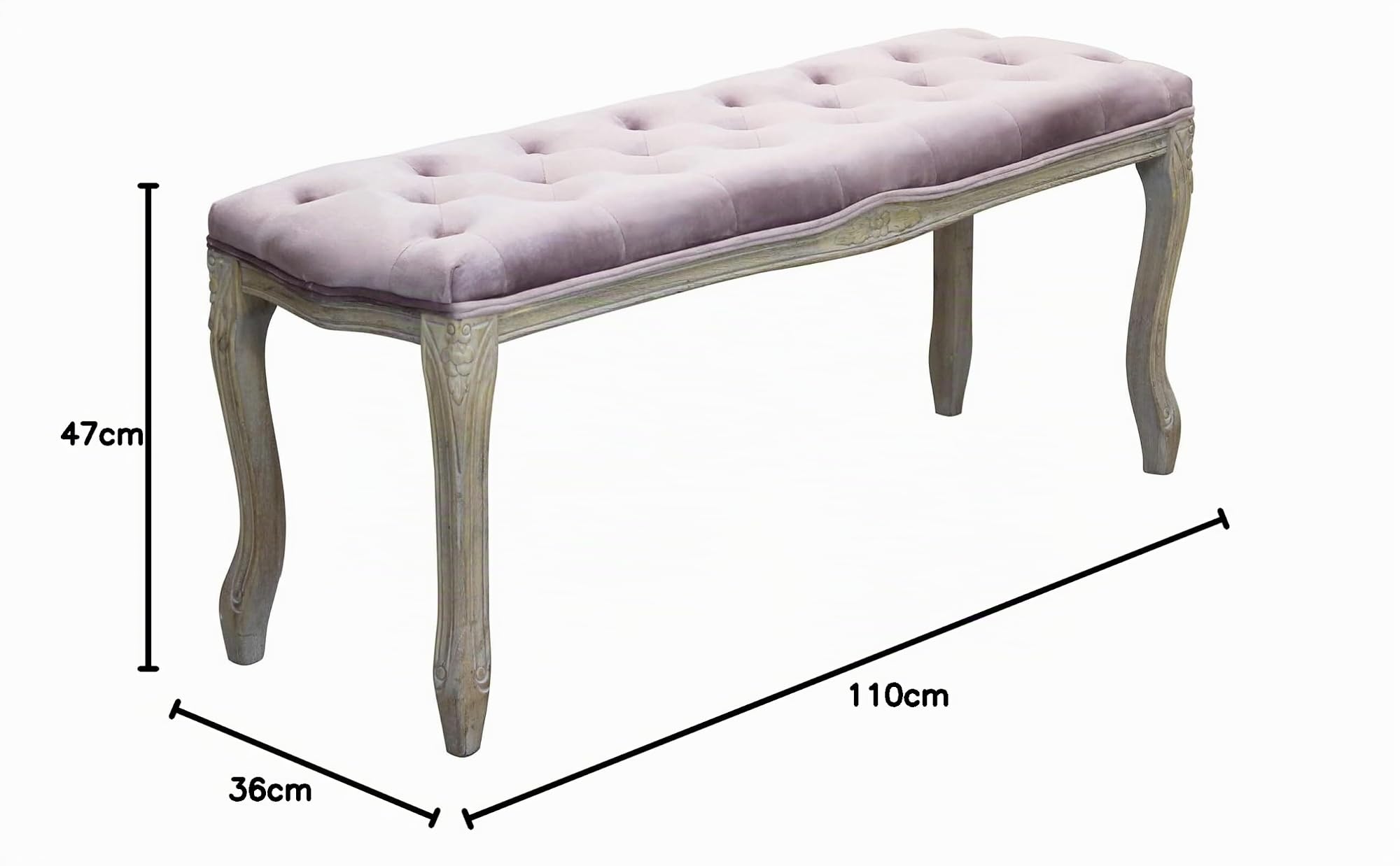 milani home BROCK - panca vintage in velluto