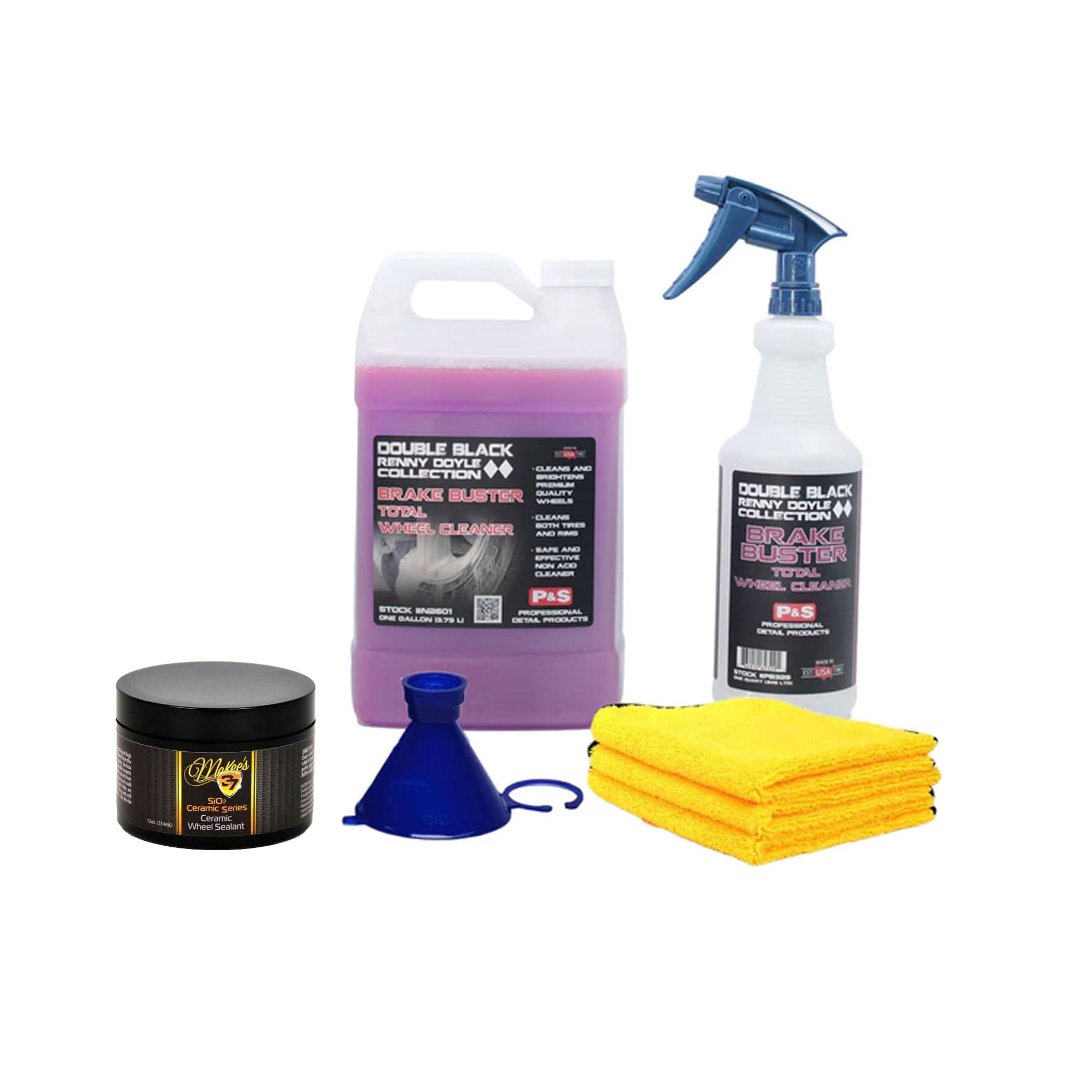 McKee's 37 Ceramic Wheel Sealant with P&S Brake Buster Gallon Refill Kit (Clean & Seal Wheels for a Brilliant Shine)