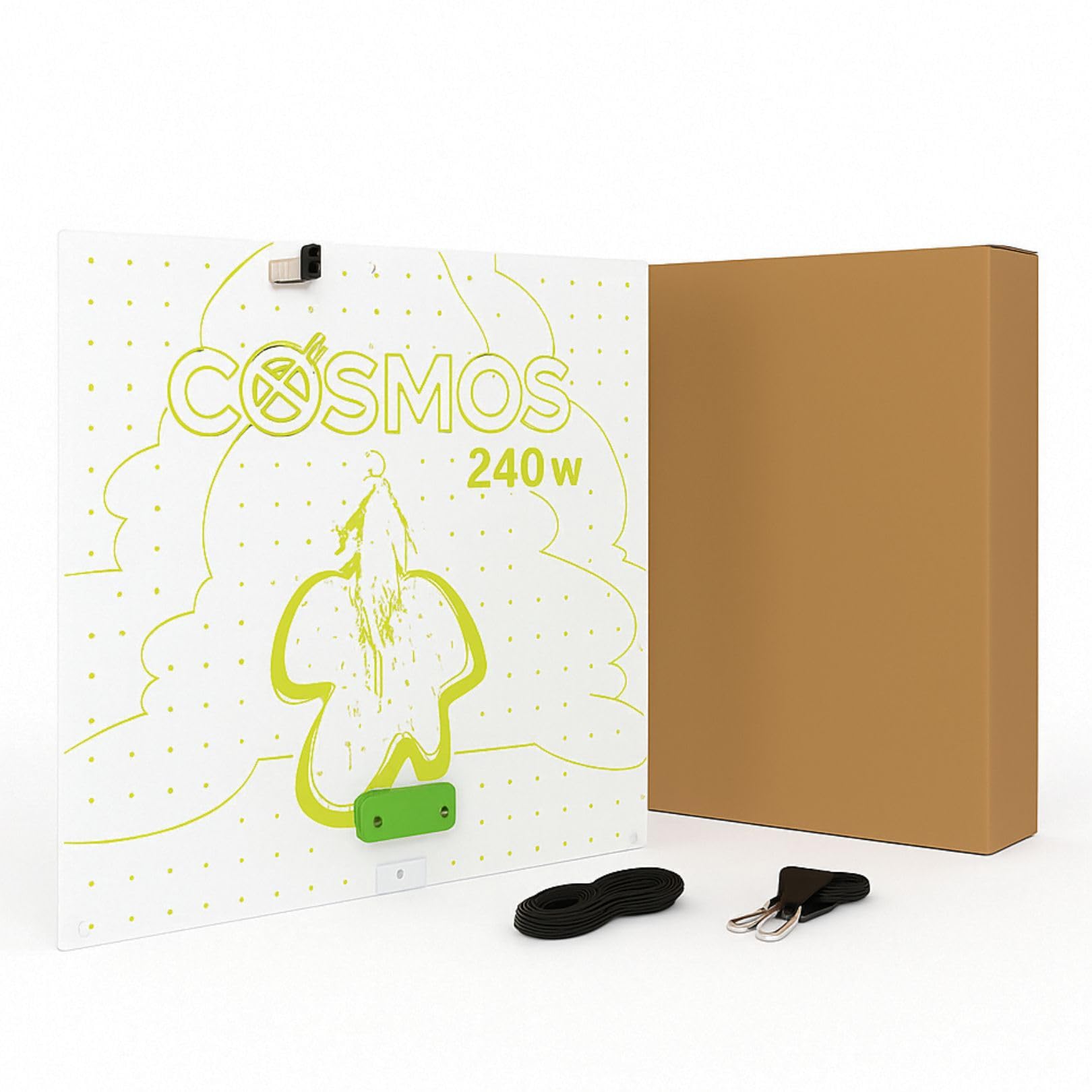 Weedness Cosmos Lampe LED pour Plantes 240 Watt Spectre Complet 42x42 cm 2,5 μmol/J - Culture Intérieure Extérieure Germination Floraison Croissance