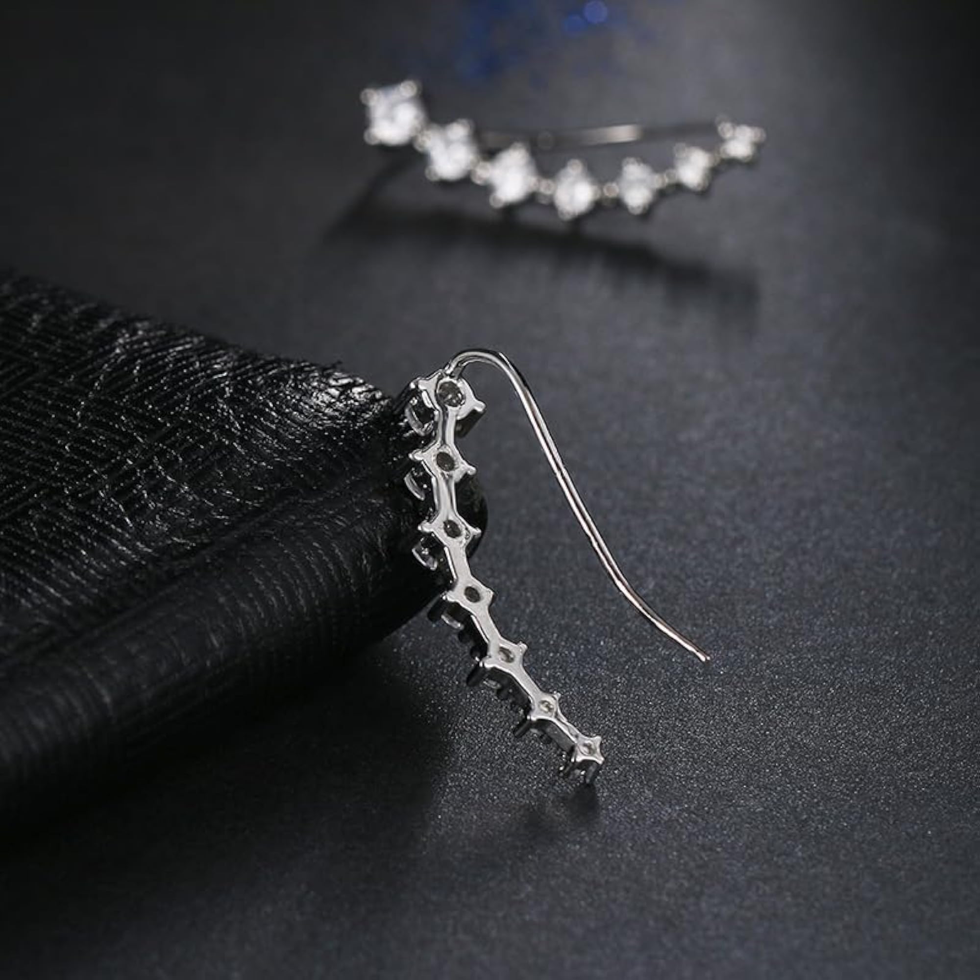 Diamond Zircon Ear Clip Lightweight Simple Earrings with Copper Base