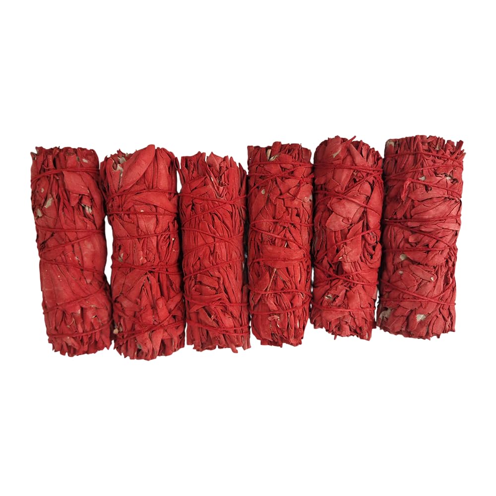 Vie Red Smudge Stick, Dragon's Blood 4", Pack Of 6