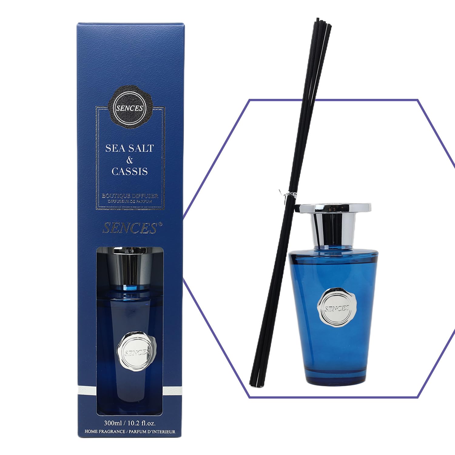 Baltus Sea Salt & Casis Boutique Reed Diffuser 300Ml Scented Wick Fragrance Sea Salt Casis Aromatherapy