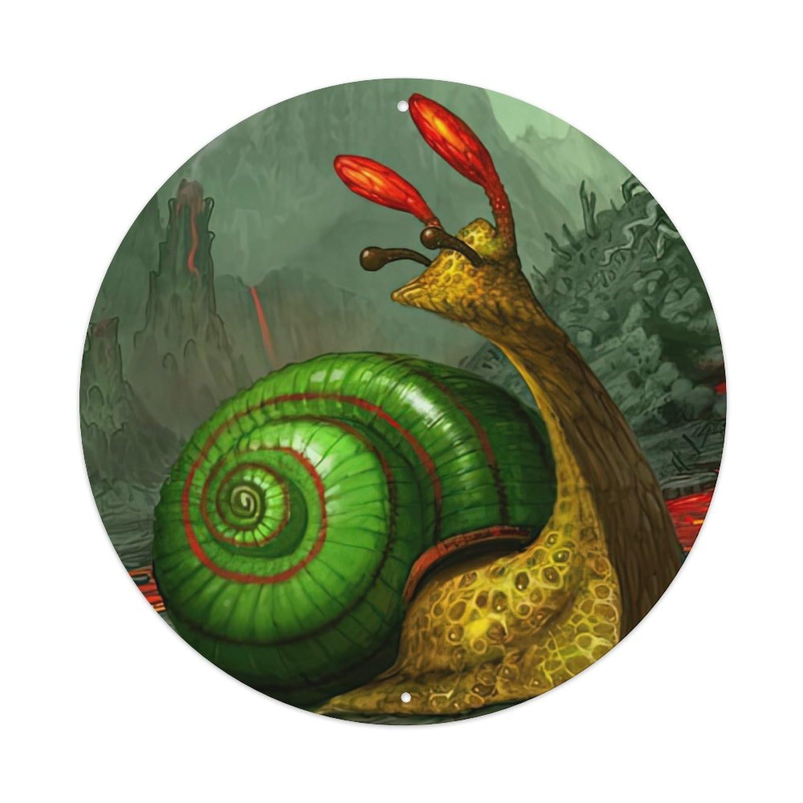 Animal Artwork Stubborn Snail Metal Tin Sign
