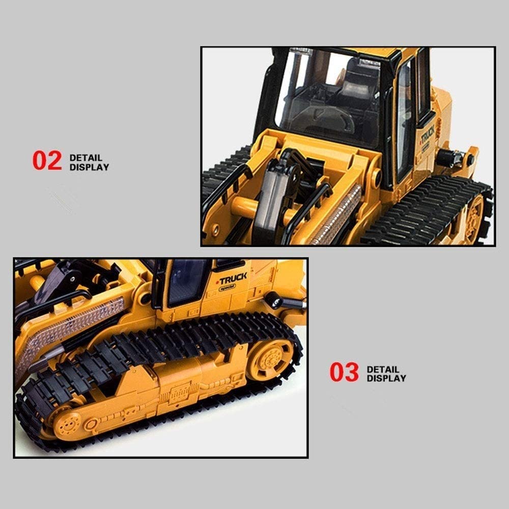 Bulldozer Télécommandé RC 2.4G Avec éclairage Réaliste - Véhicule De Construction Neuf