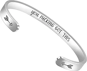 Btysun Bracelets for Women Mothers Day Bracelet Gifts from Daughter Inspirational Gifts for Women Graduation Gifts for Her Motivational Birthday Cuff Bangle Friendship Personalized Mantra Jewelry…