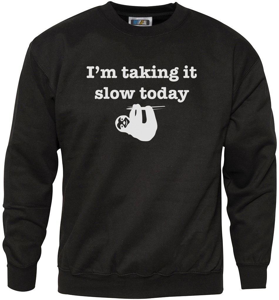 HotScamp I'm Taking It Slow Today Men's Sweatshirt - Black Large