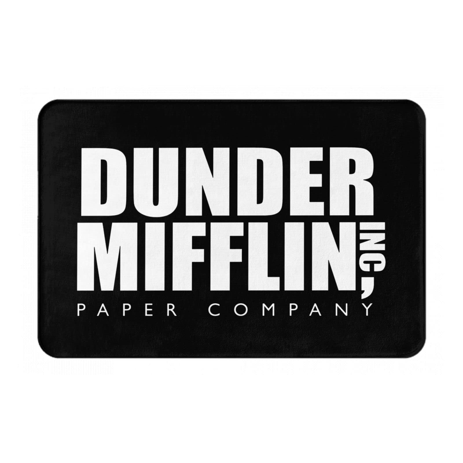 zaclay Dunder Mifflin Inc Paper Company Logo Indoor Doormat, Door Entrance Rug Bathroom Bath Mats 24" X 16"
