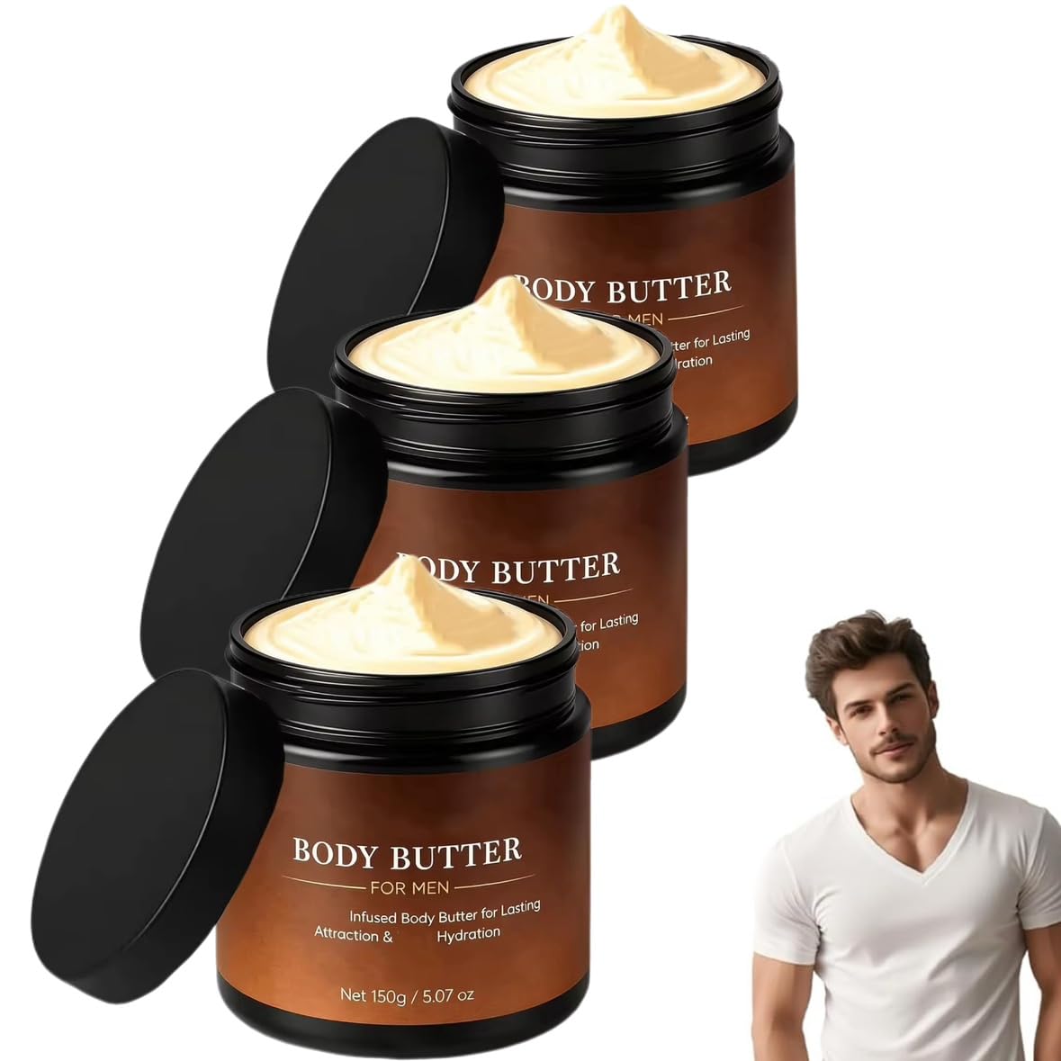 Pheromon-Körperbutter für Männer (3 Stück)