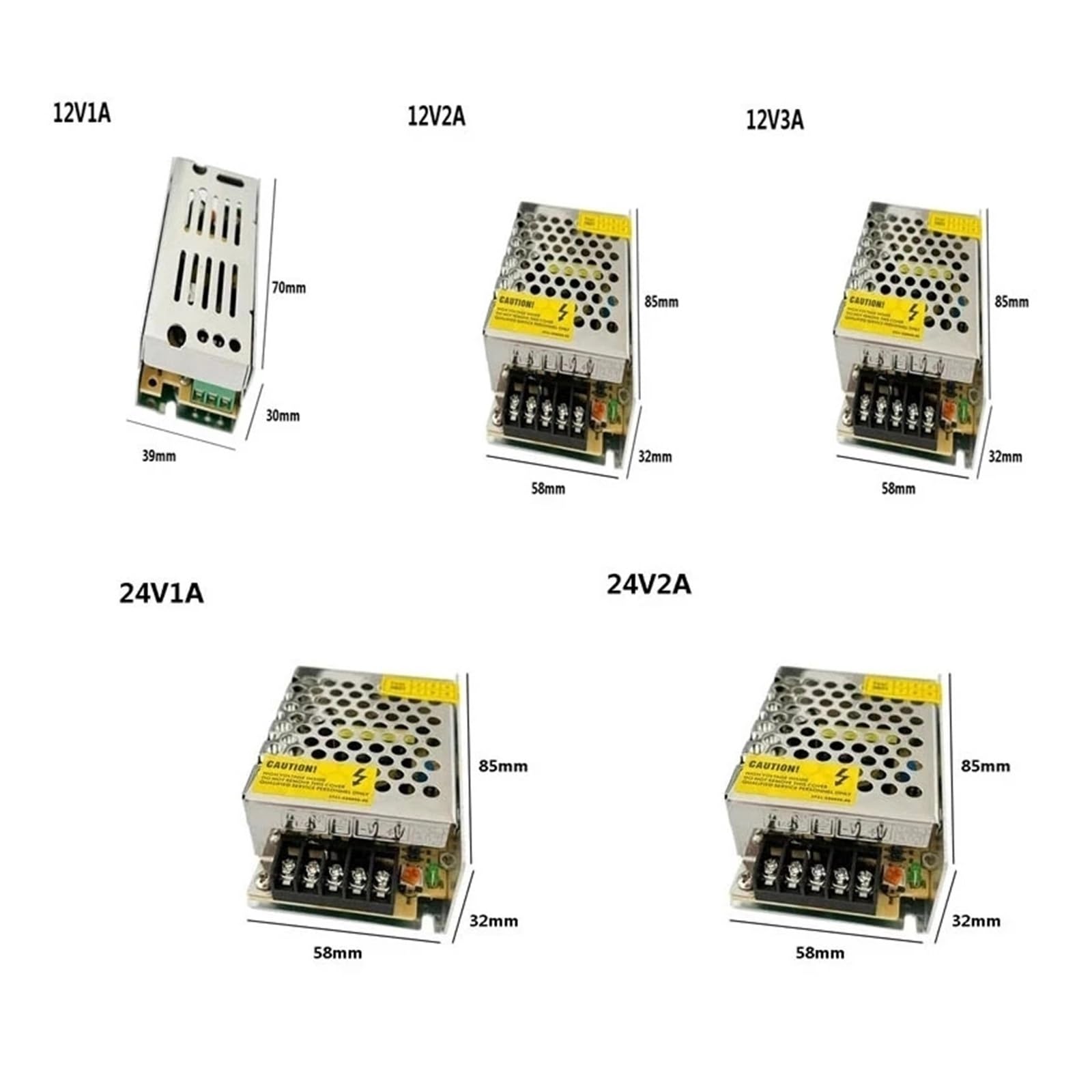 Fuente de alimentación conmutada de Tira 24V DC 12V 24W 60W 360W 600W Transformador de luz AC 170-240V Adaptador de Fuente SMPS for Tiras LED(Q_20A)