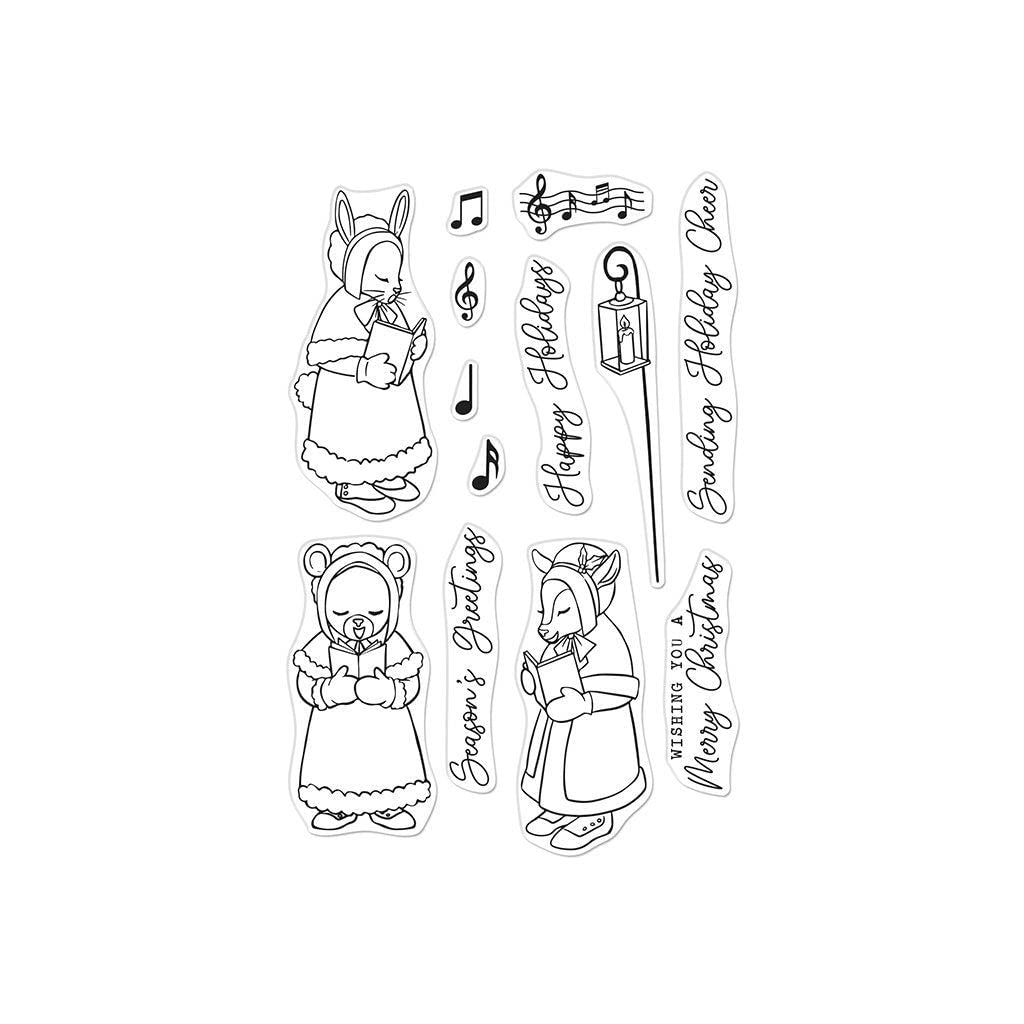 Hero Arts Christmas Carolers Cm579 Clear Stamp Set
