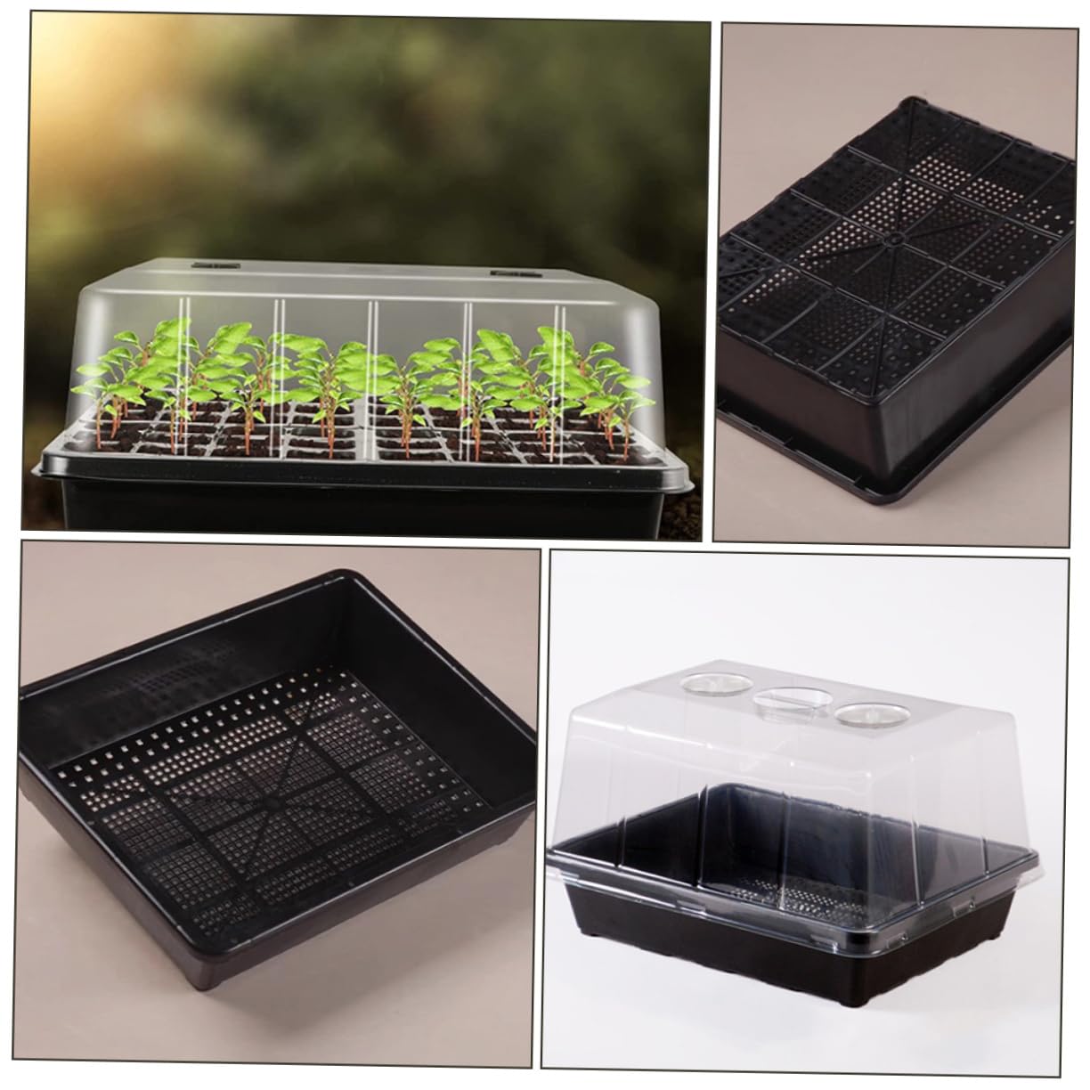 UPKOCH Plateau de Semis de Jardin Modèle S en Plastique, 1 Set pour Plants