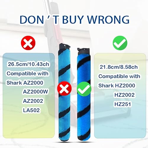 Miniatura 2 de Ytaland - Paquete de 2 cepillos de repuesto compatibles con Shark HZ2002 HZ2000 Vertex Ultralight DuoClean PowerFins Stick Aspiradora, comparado con