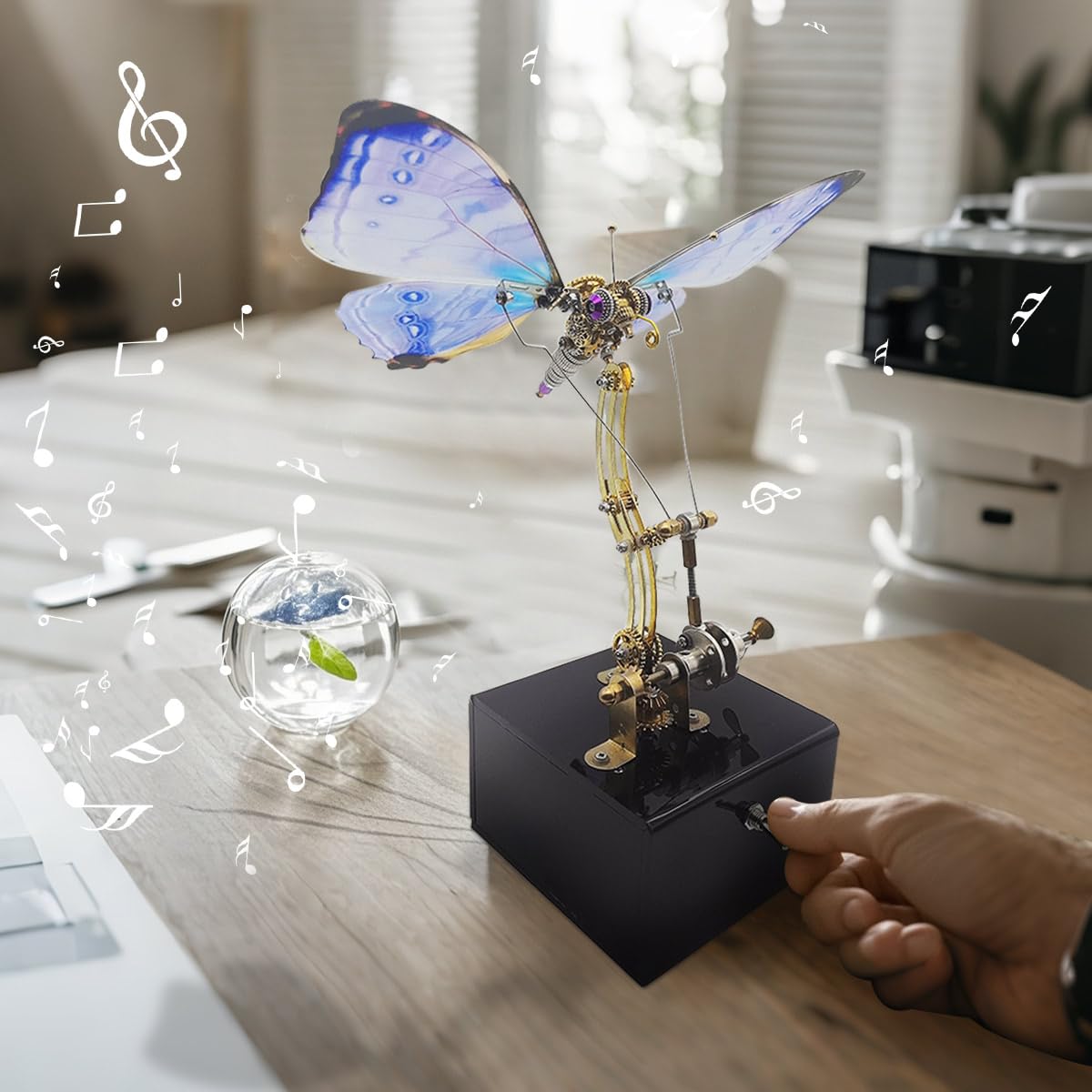 Steampunk - Puzzle in metallo 3D per adulti, con farfalla, 300 pezzi, per il montaggio fai da te