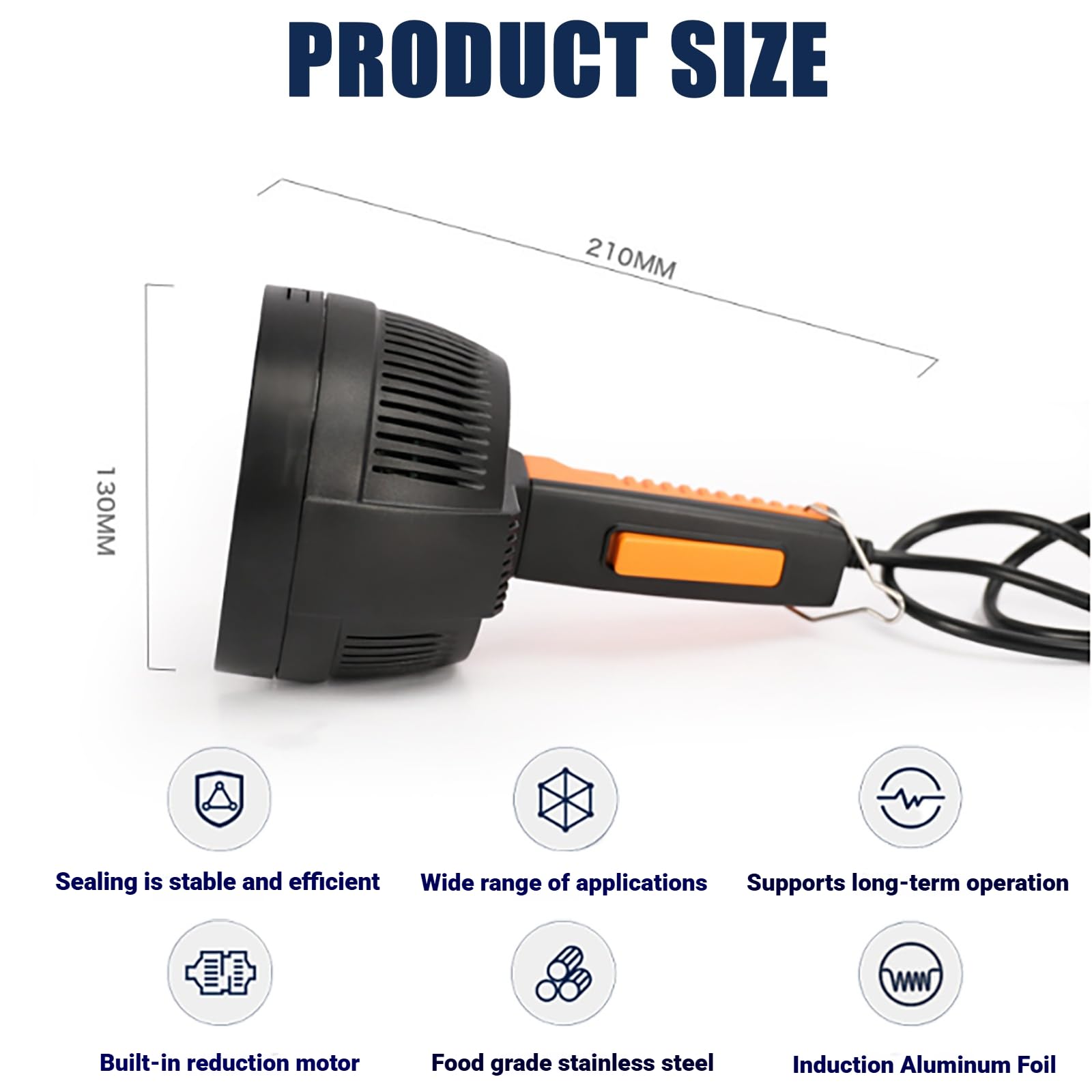 Sigillatrice a induzione elettromagnetica portatile portatile, macchina per sigillare a induzione regolabile da 20mm-100mm, per tappi di bottiglie di vetro in plastica di alluminio