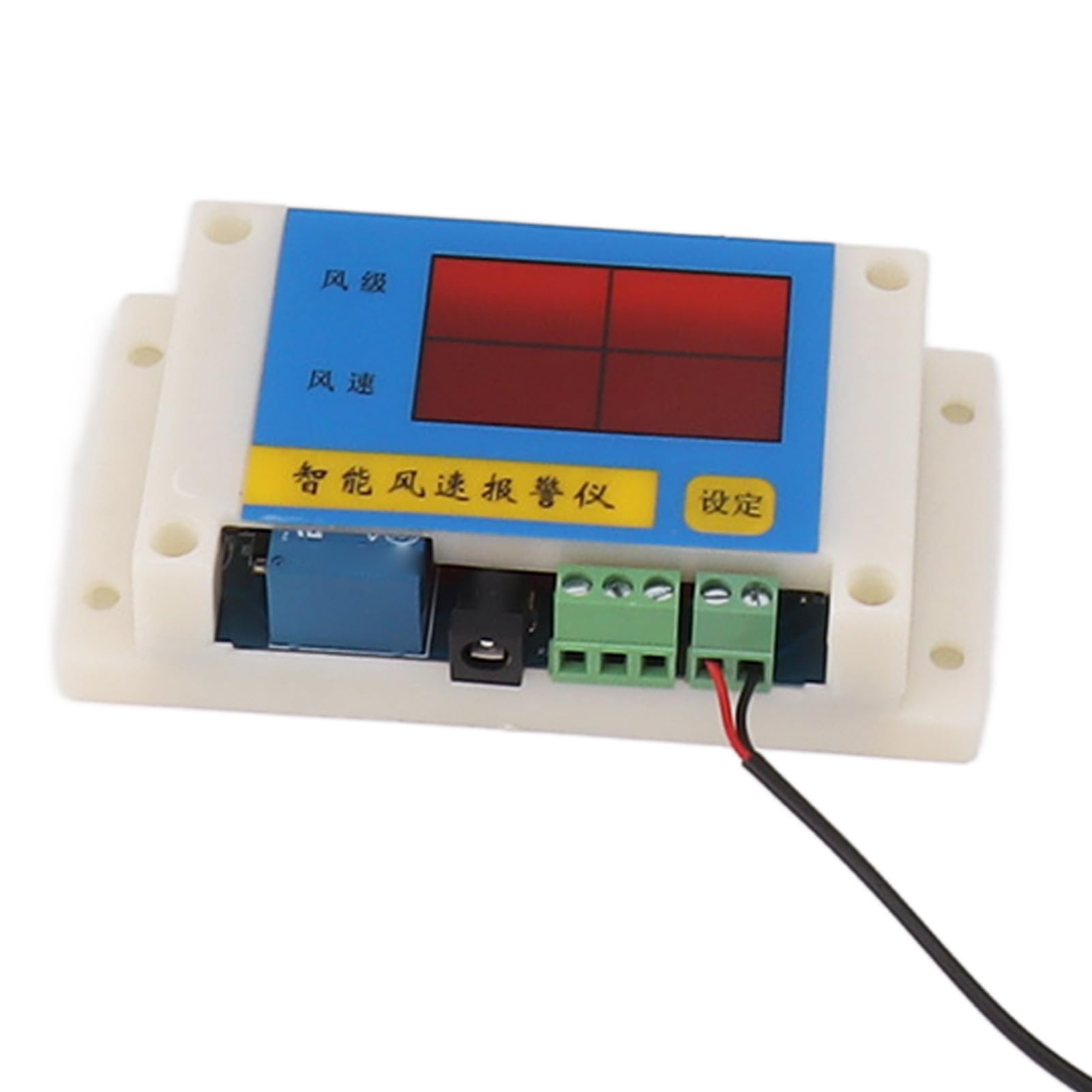 Dispositivo di allarme velocità del 3 pale del ventilatore Strumento anemometro per gru a torre per stazione meteorologica ferroviaria di costruzione 5V