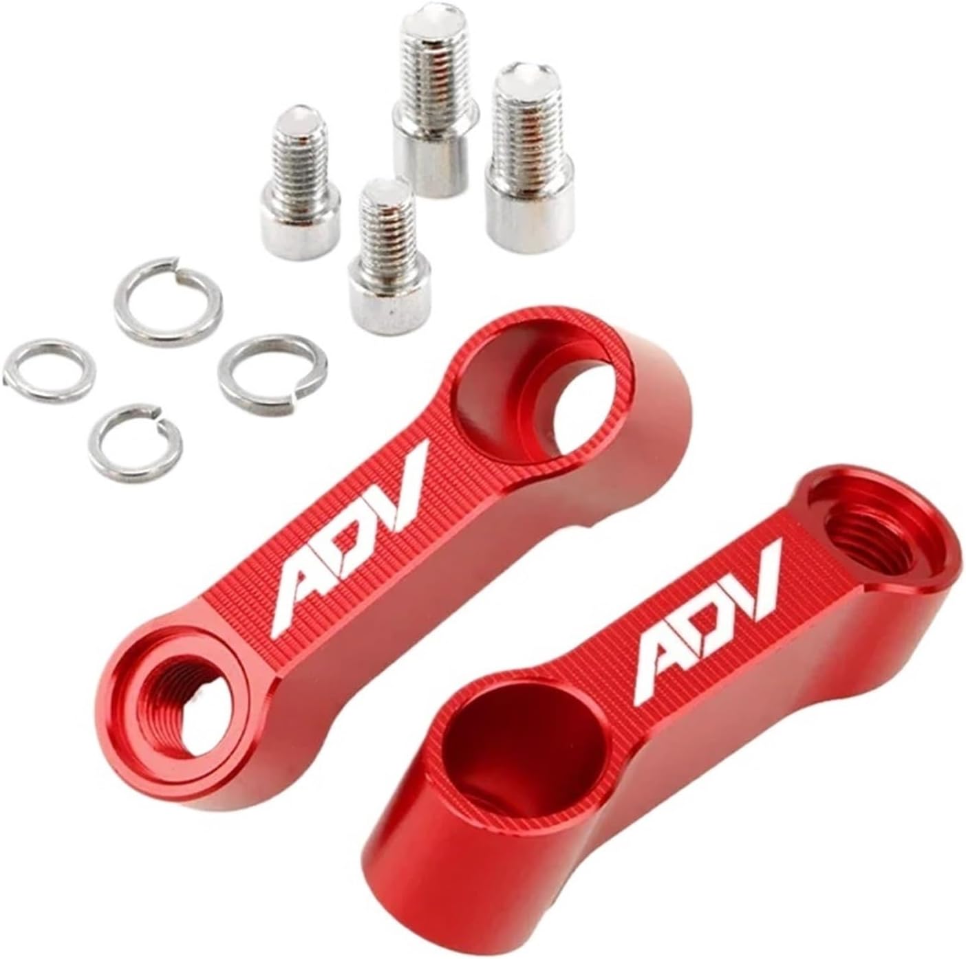 Motorcycle Accessories Aluminum Mirrors Riser Extension Bracket Rearview Mirror Extend Compatible with ADV150 ADV350(ADV Red)