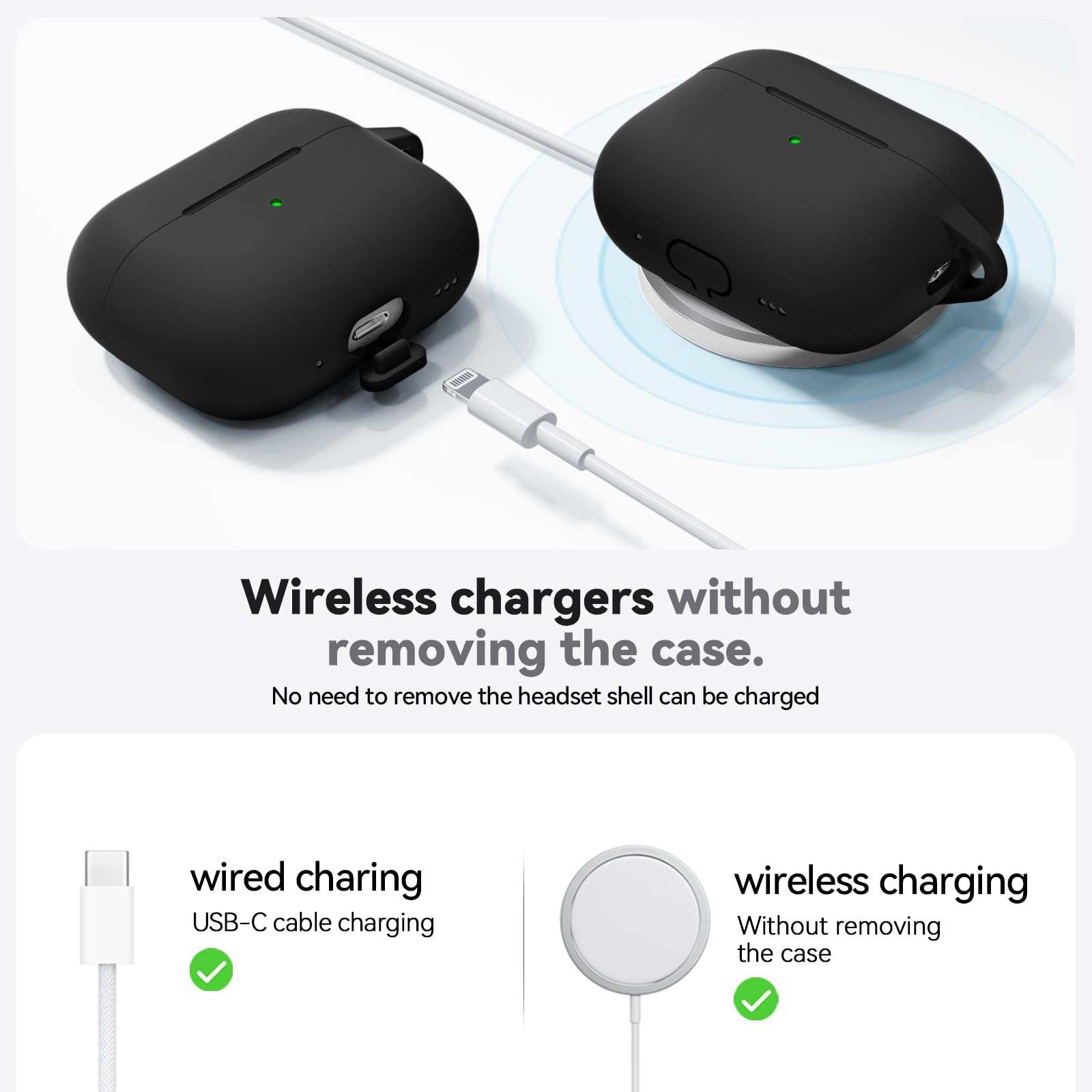 Black AirPods Pro 3 Case with Cleaner Kit U712