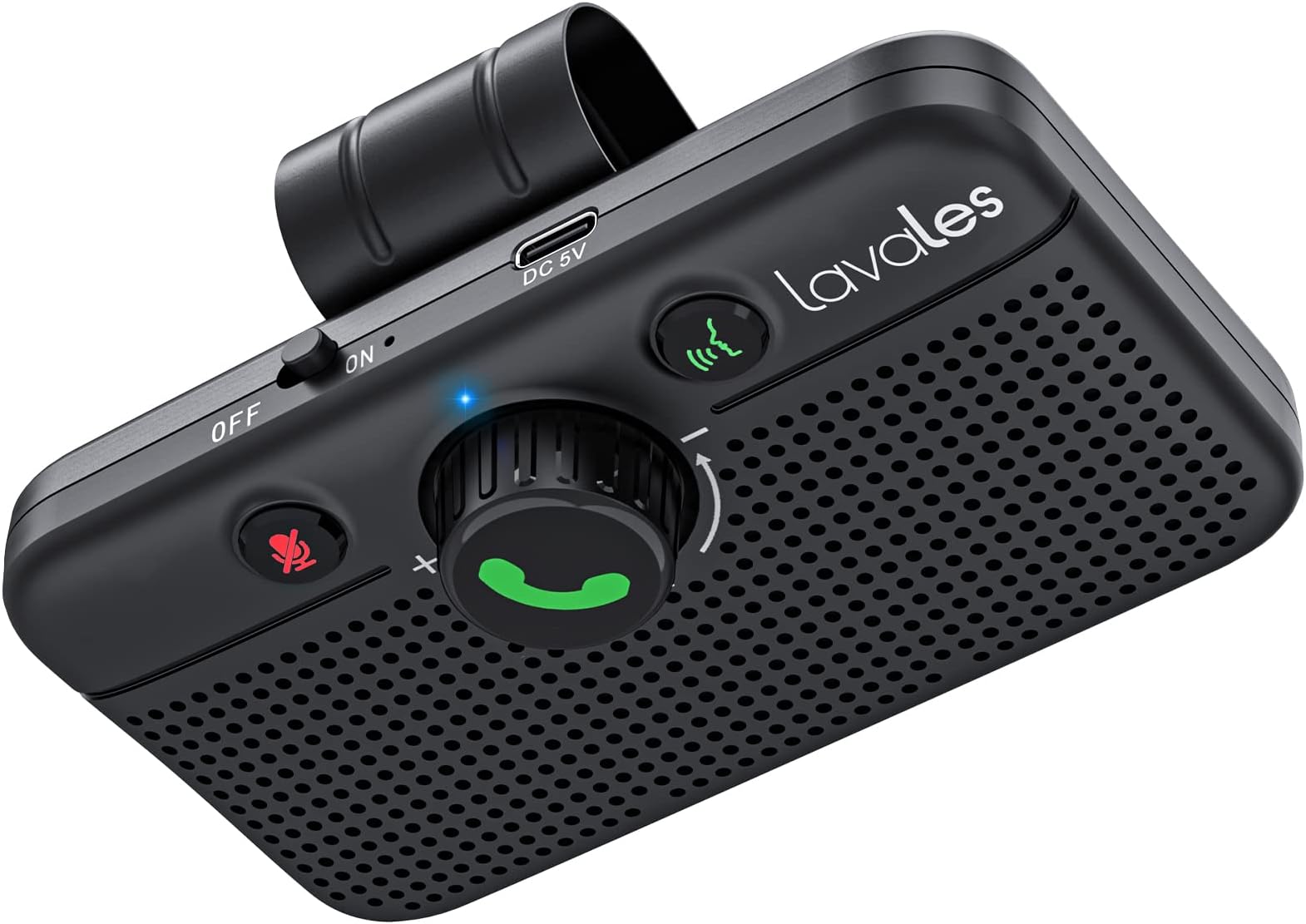 Bluetooth 5.3 Car Speaker, Handsfree Wireless Bluetooth Speaker Kit for Cell Phone, Support Siri & Google Voice Assistant, Motion Auto On, Wireless Audio Car Kit Speakerphone with Visor Clip