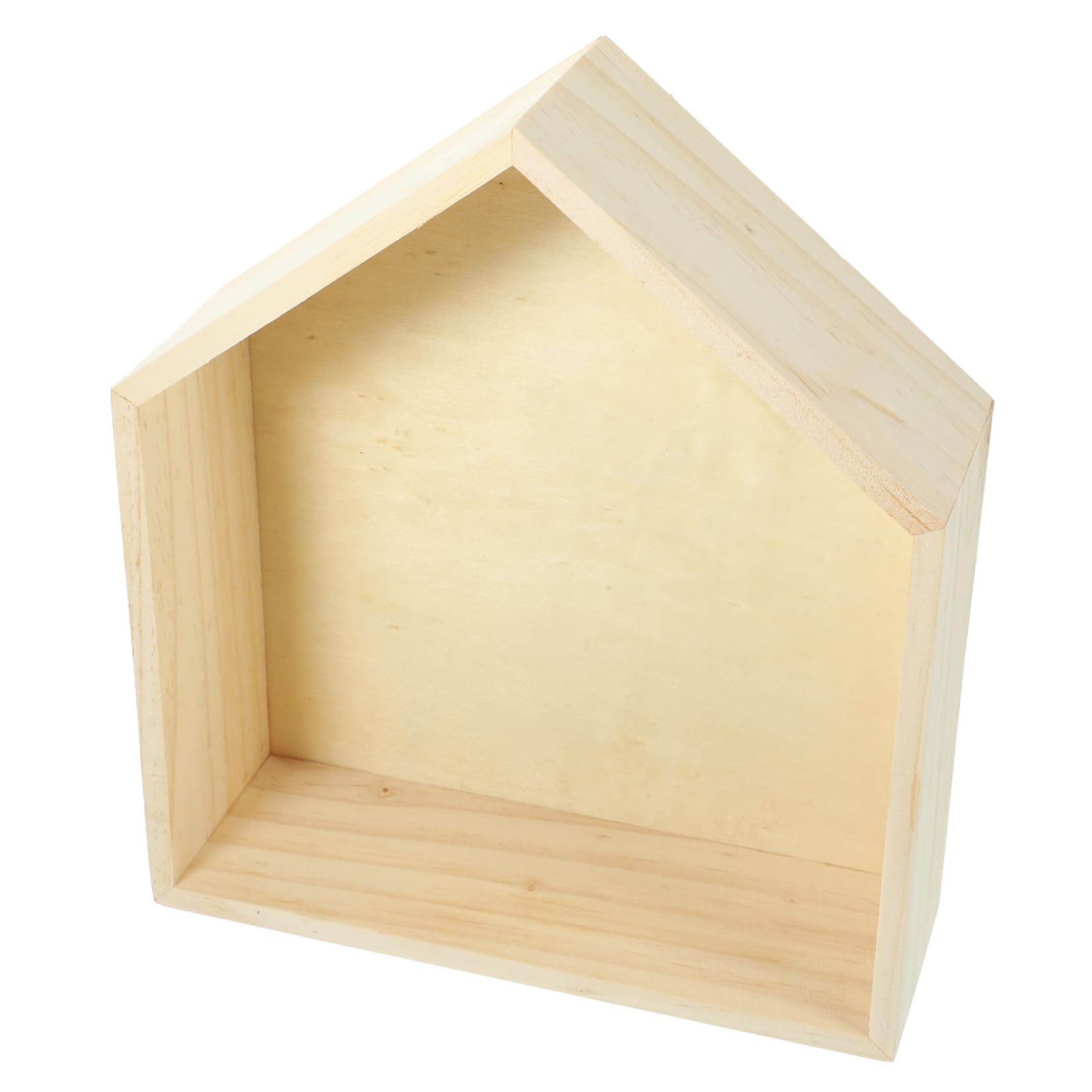 Étagère murale flottante en bois rustique en forme de maison pour salon et chambre