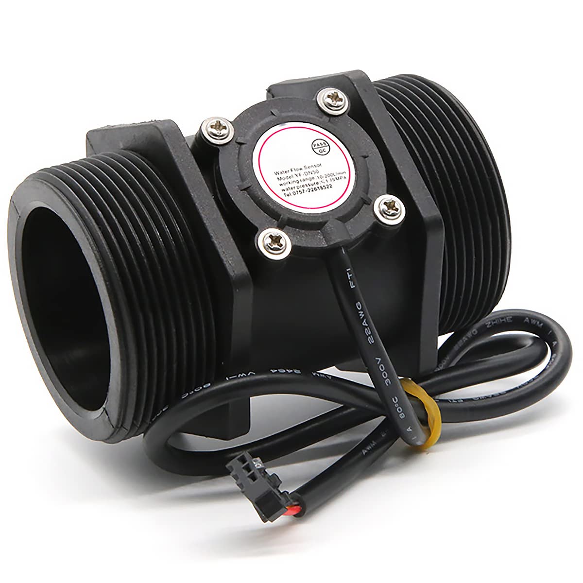 Sensor de flujo de agua, 2 sensores de efecto Hall de 2 pulgadas, contador de caudalímetro de bajo metro, sensor de control de agua, interruptor de flujo de agua, interruptor de sensor de alta