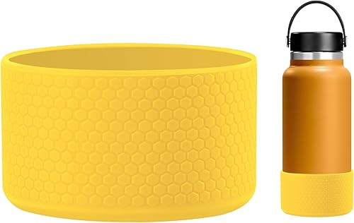 Miniatura 8 de Vmini Funda para vasobotella, compatible con Stanley, Hydro Flask y más botellas de agua, funda de silicona inferior antideslizante con textura de