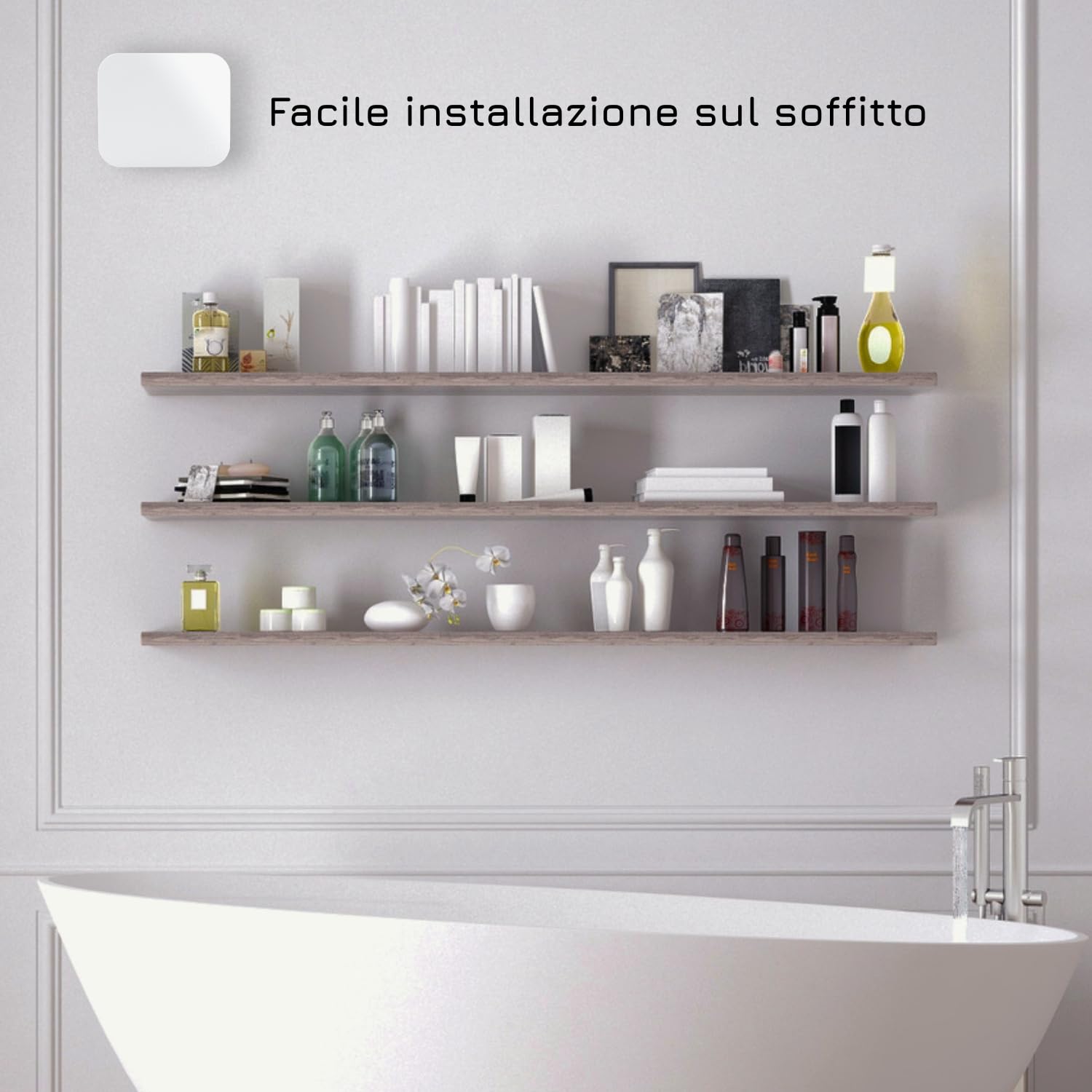 Turbionaire TREND 100TWM Aspiratore Bagno, 100mm, Temporizzatore, Valvola di non ritorno, Silenzioso, IPX4, Per Combattere Muffa e Umidità, Bianco, Garanzzia 5 anni
