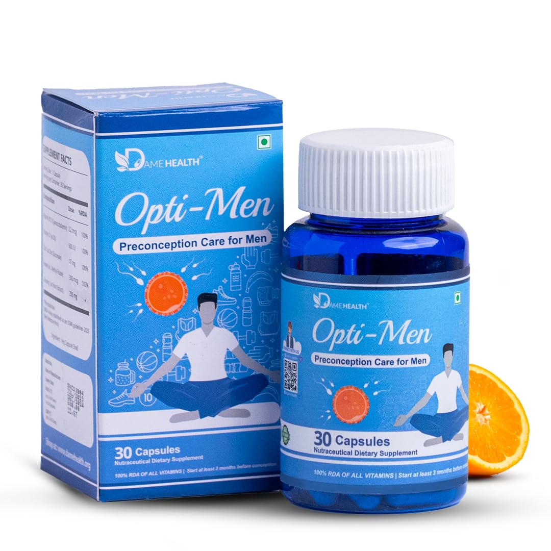 Dame Health Opti-Men Preconception Multivitamin for Men (30 Capsule) | Comprehensive Support for Overall Health, Energy, and Immunity | 100% RDA of All Vitamins | FDA Certified (B0CGVKDVH1) Amazon Price History, Amazon Price Tracker