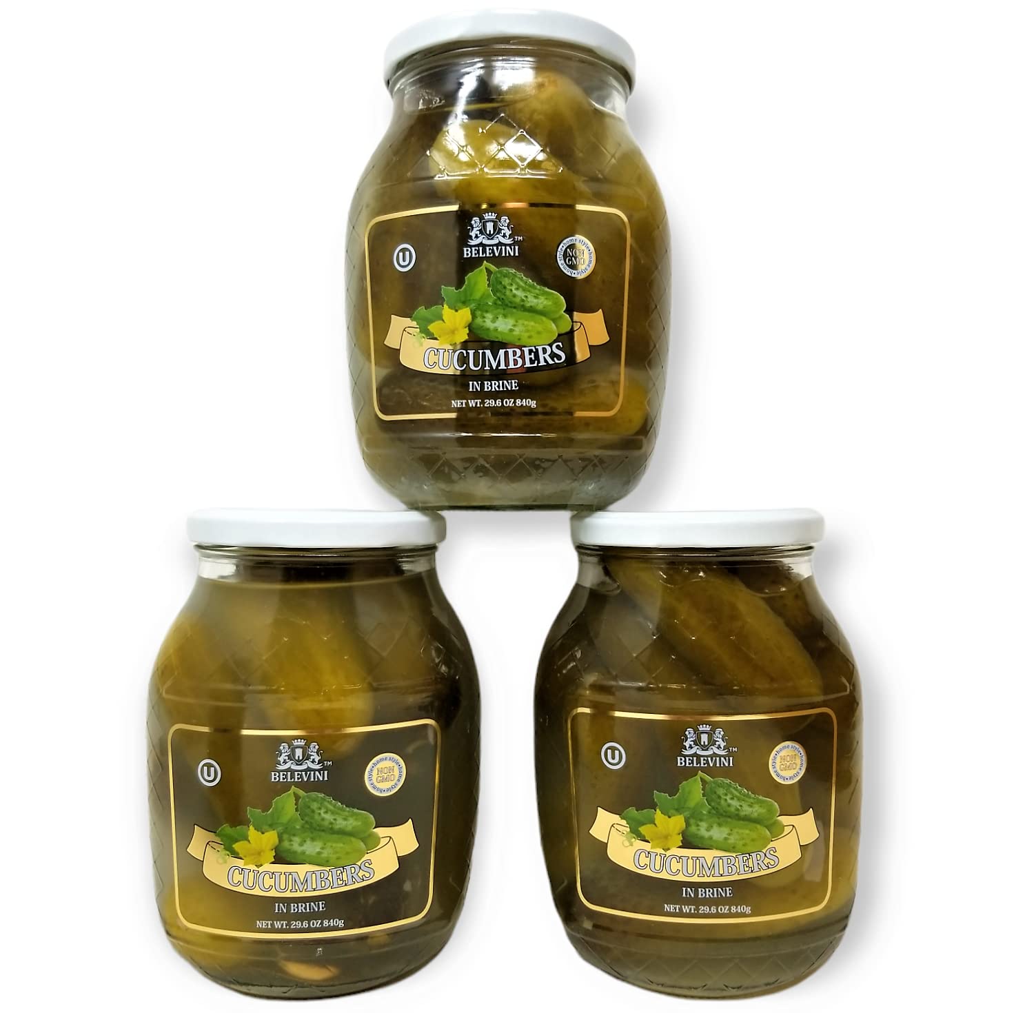 Belevini Pickled Cucumbers in Brine 840g/29.6 Oz Non GMO