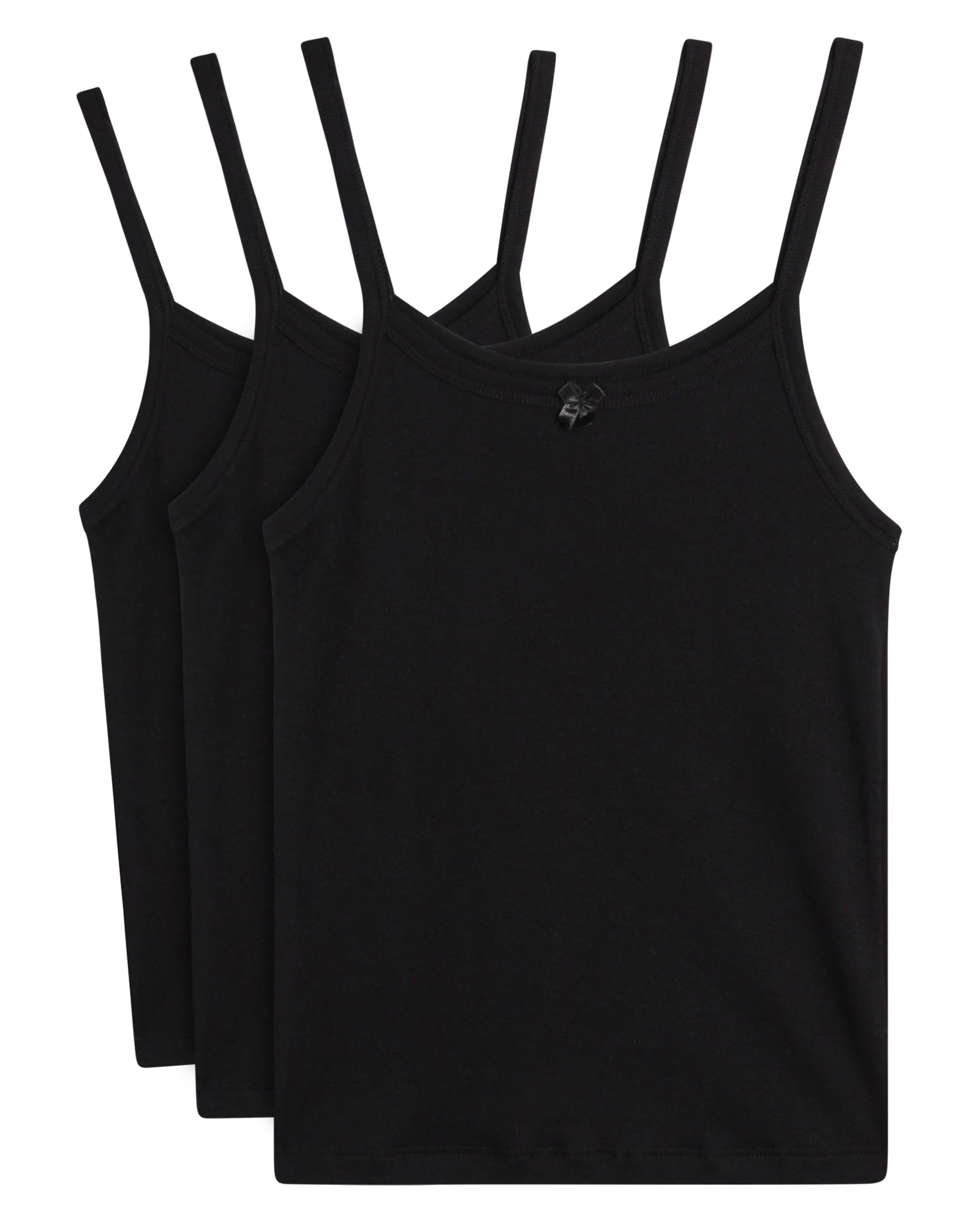 Rene Rofe Girls Camisole 3 Pack 100% Cotton Spaghetti Strap Tank