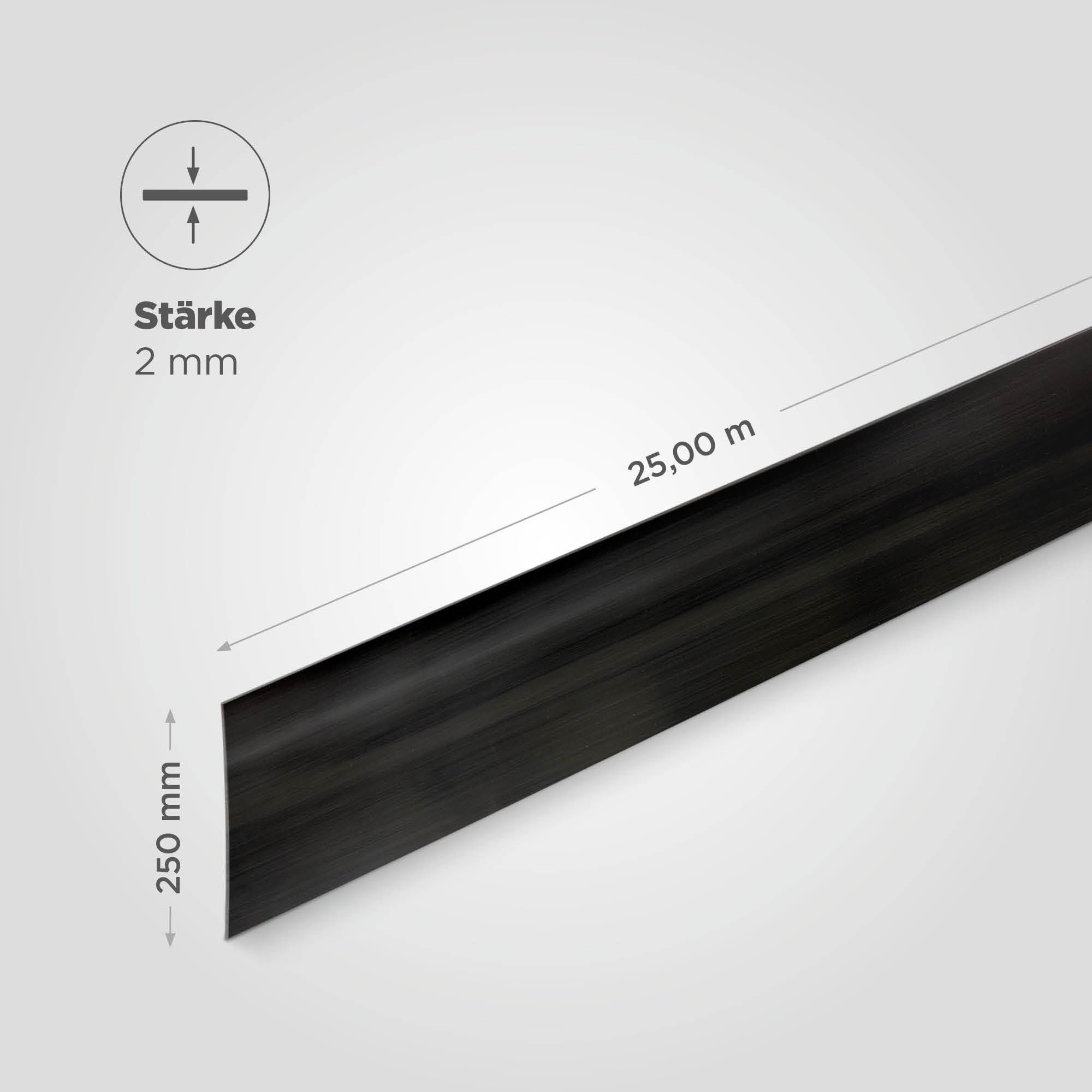 blizz-z terraflex plast Weg-und Beeteinfassung HDPE(L:25m x H:25cm) 1 Rolle | schwarz - Stärke 2 mm - Rasenkante, Beetumrandung, Rasenbegrenzung, Begrenzung von Kiesbeeten, flexibel, biegbar - Made in EU