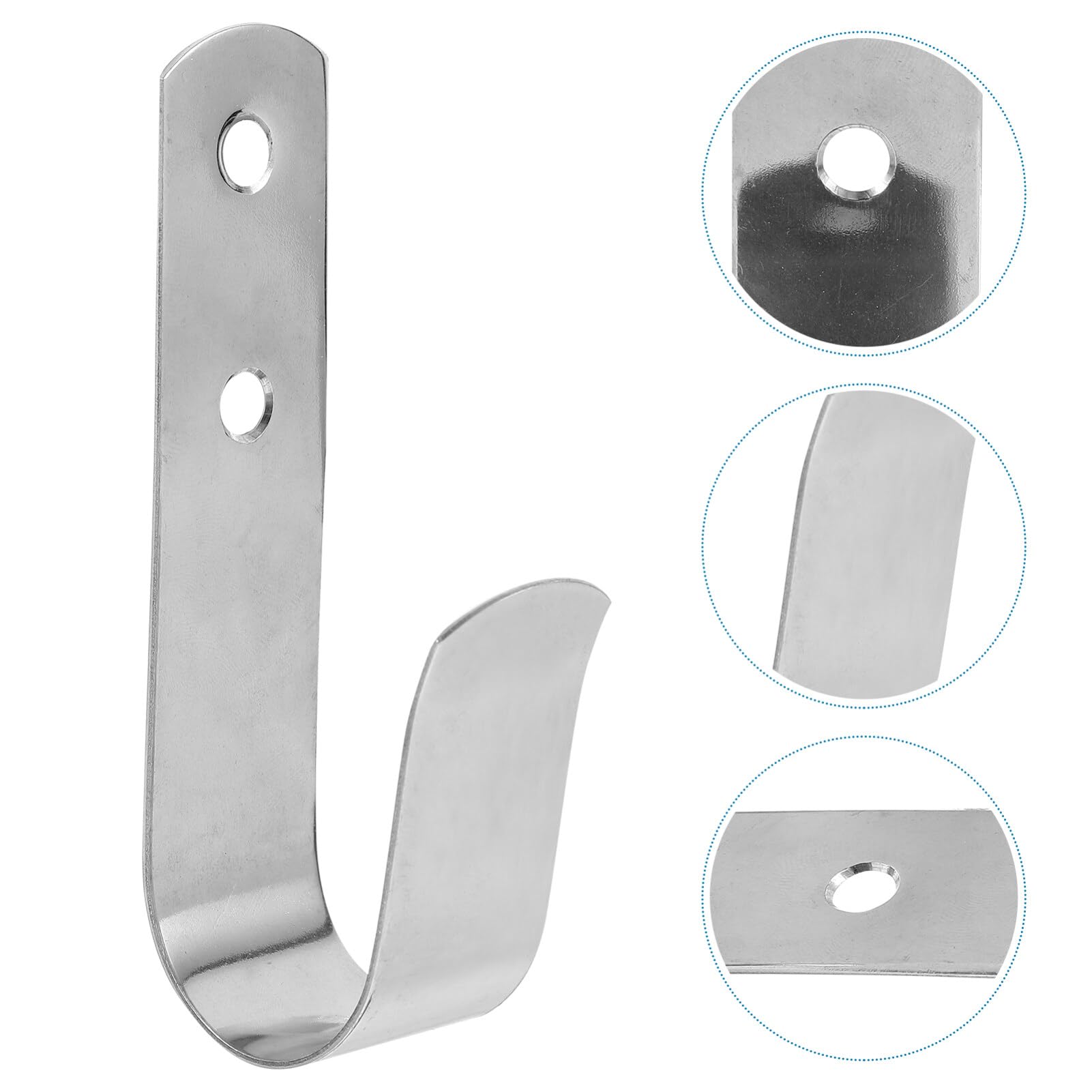 balacoo 2pcs Multi-Function Stainless Steel Boat Hook Sturdy Storage Hanger for Yacht Fishing Rods and Equipment -wear Accessory for All Weather Conditions