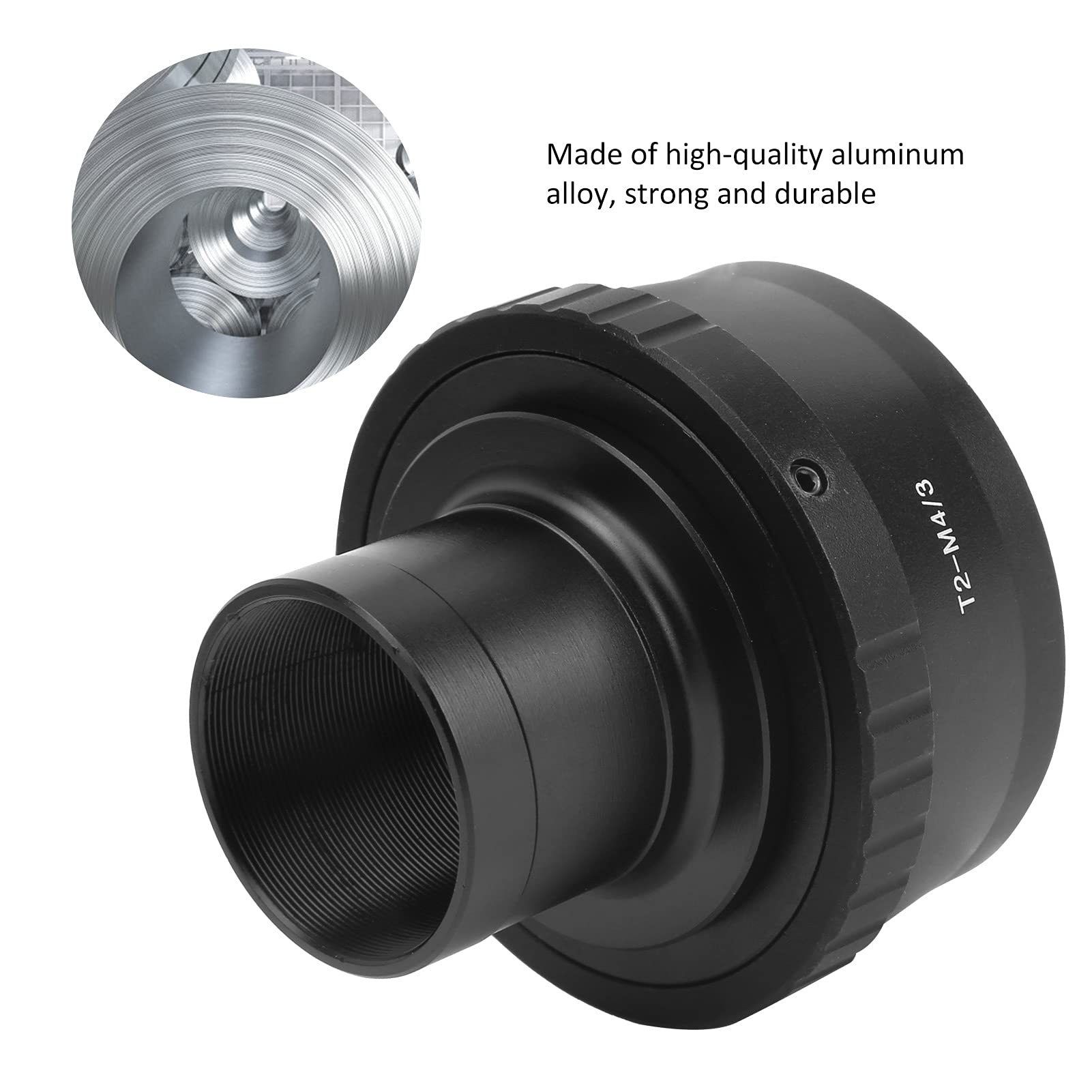 Obiettivo Micro 4/3 Anello T2 E Mount Lega Di Alluminio Nero T2 M4 3 Metallo 1,25 Pollici Anello Adattatore Per Montaggio Su Telescopio Per Fotocamera M4 3 Anello Elettronico - Foto 7