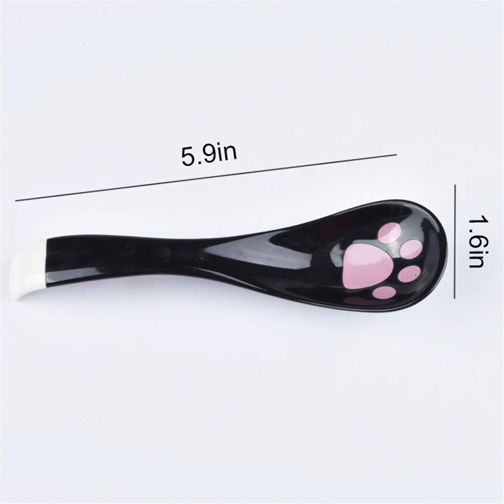 Cuchara Estilo japonés Linda Cerámica Sopa Sopa Set 10 Cucharas Creativas Cerámica Cath Soup Soup Spoons Cuchara sopera (Color : A)