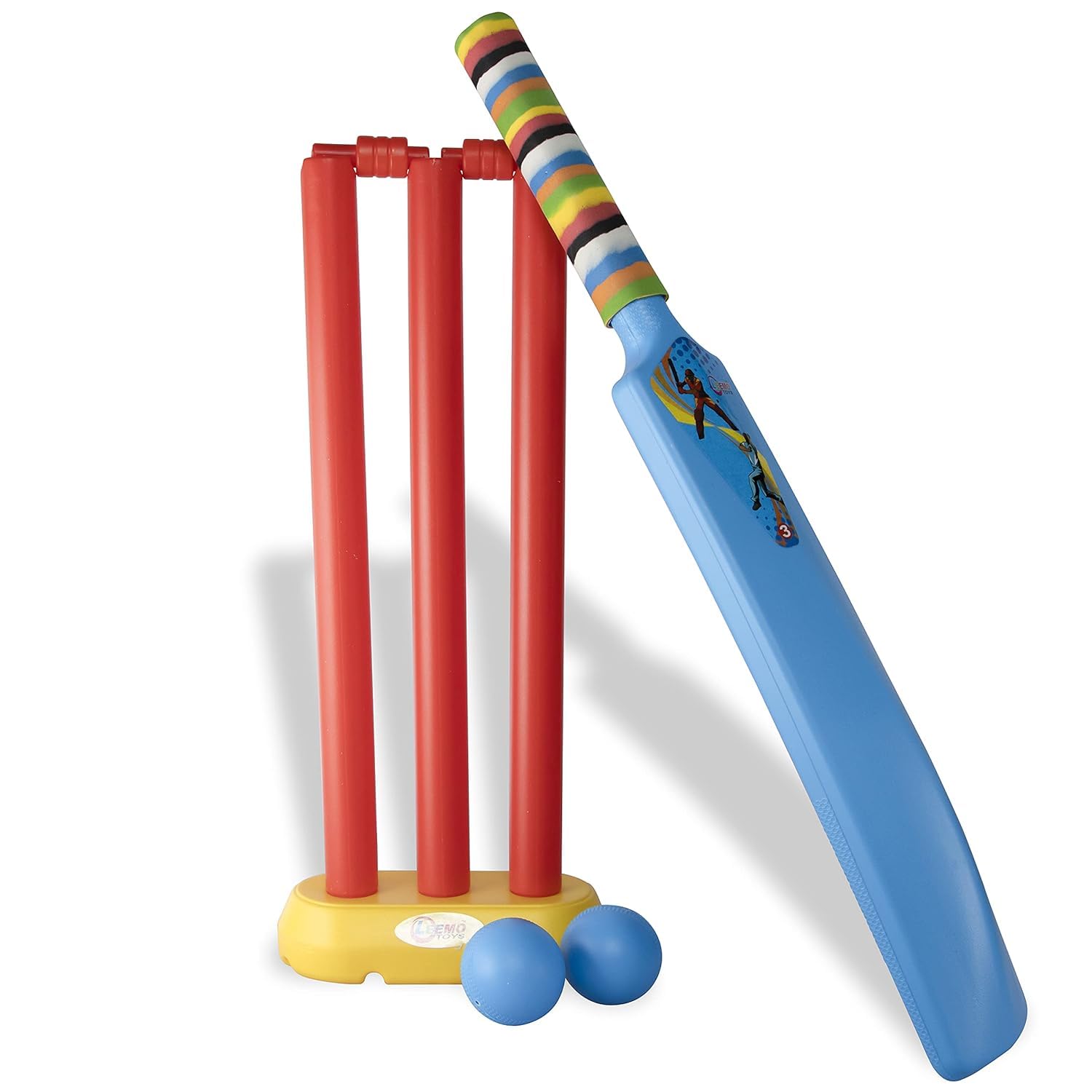 Adlon Cricket Kit Set for Kids 3 Stumps with 1 Bat and 2 Ball and 1 Pair bails for Playing Perfect Cricket Combo Set (18 inch.Cricket Set) (Blue) (B0CSPT6WWR) Amazon Price History, Amazon Price Tracker