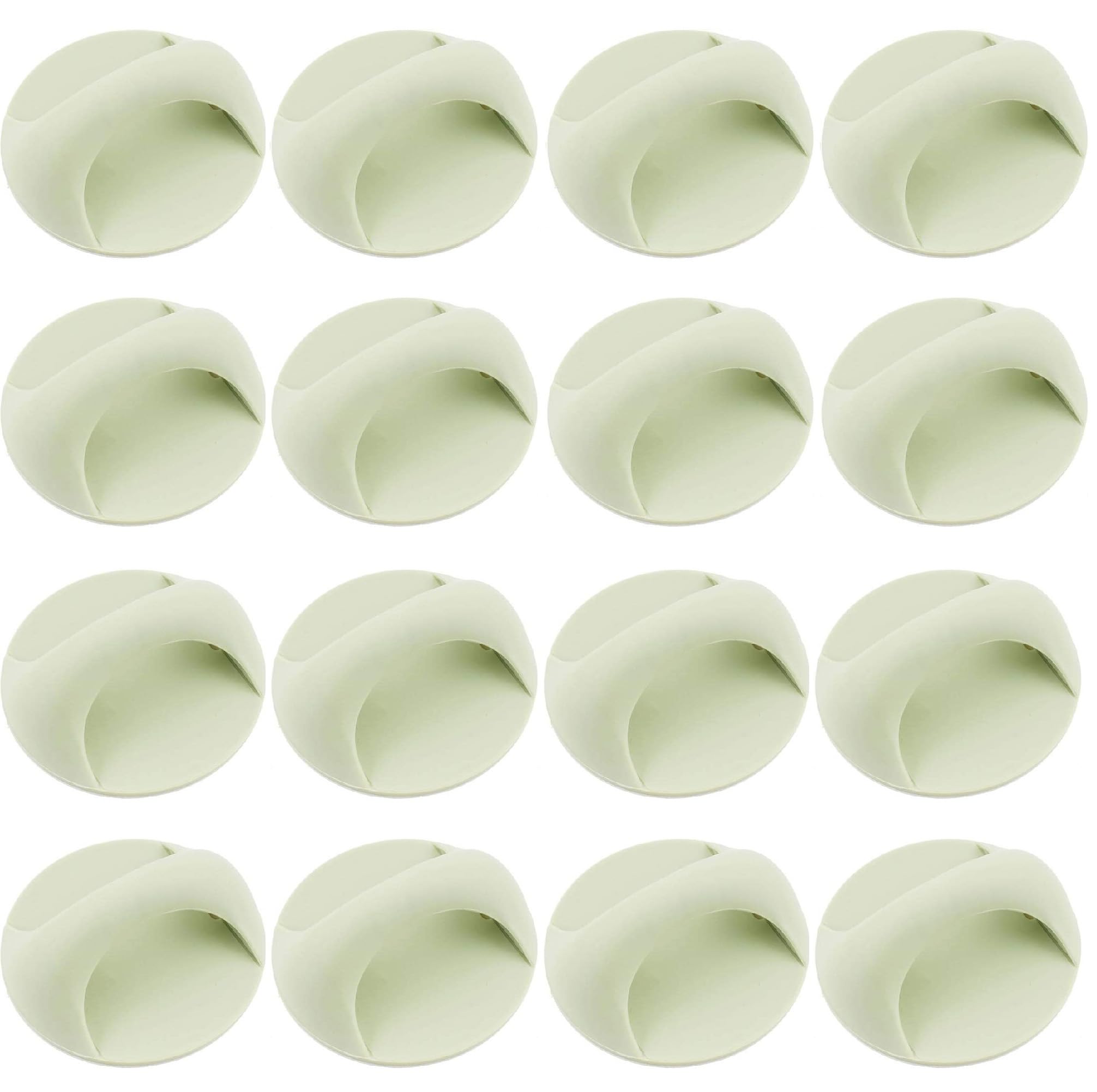 16 Pack Self-Stick Instant Cabinet Handle Pulls Drawer Pull Helper with Adhesive for Sliding Door Glass Windows Wardrobes Peel and Stick Knob (Green)