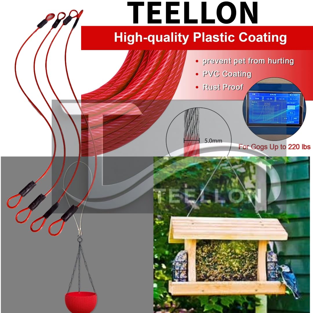 TEELLON Pot Hanging Wire - 6 Pack, 6 Feet -4