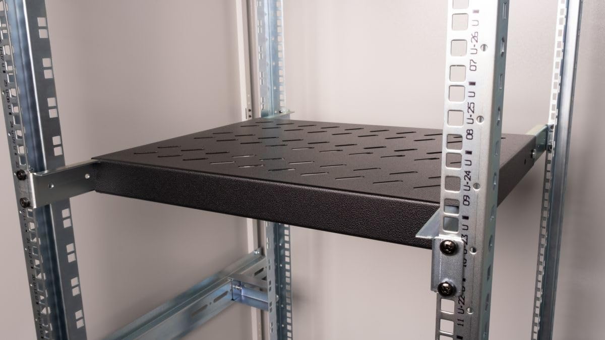 Equip Mensola variabile 19", 1U, 350 mm, Nero