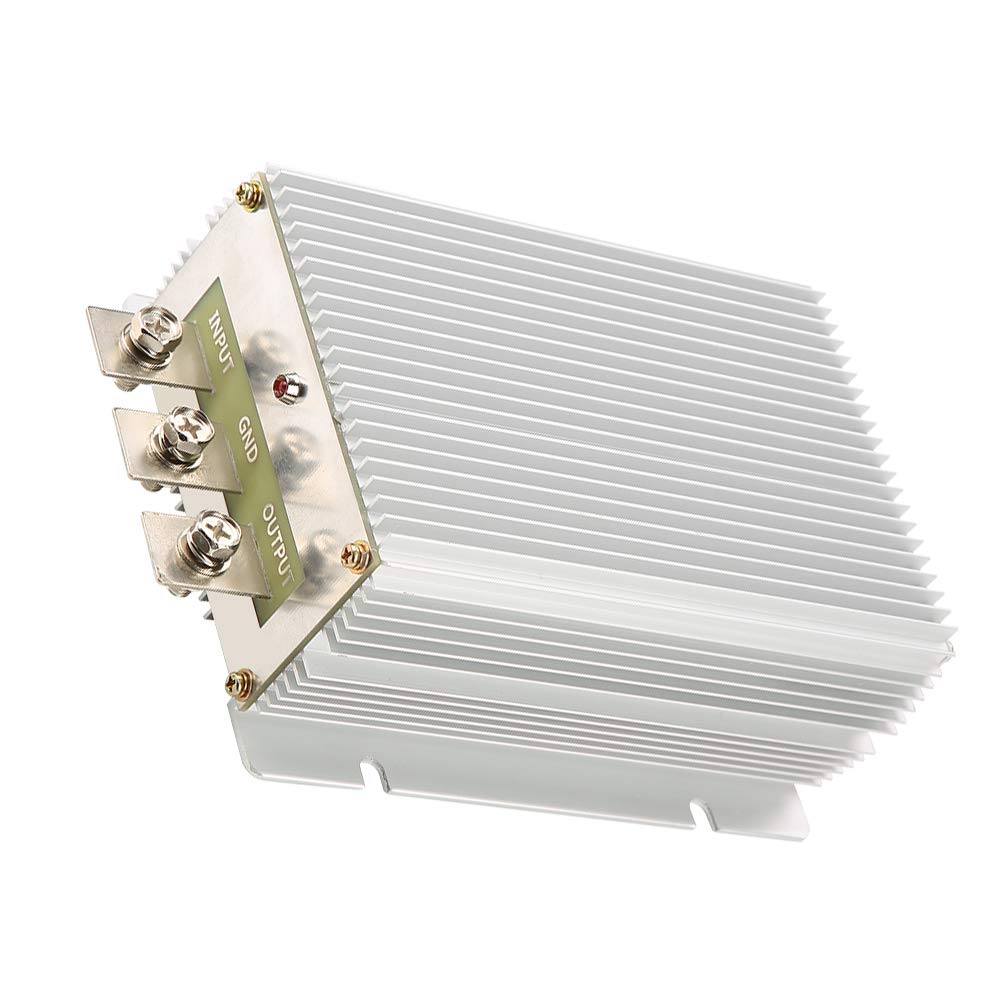 Hyuduo Przetwornica Napięcia Stałego 24 V na 12 V, Zasilacz Obniżający o Dużej Mocy 600 W, Odporny na Wstrząsy do zastosowań Przemysłowych