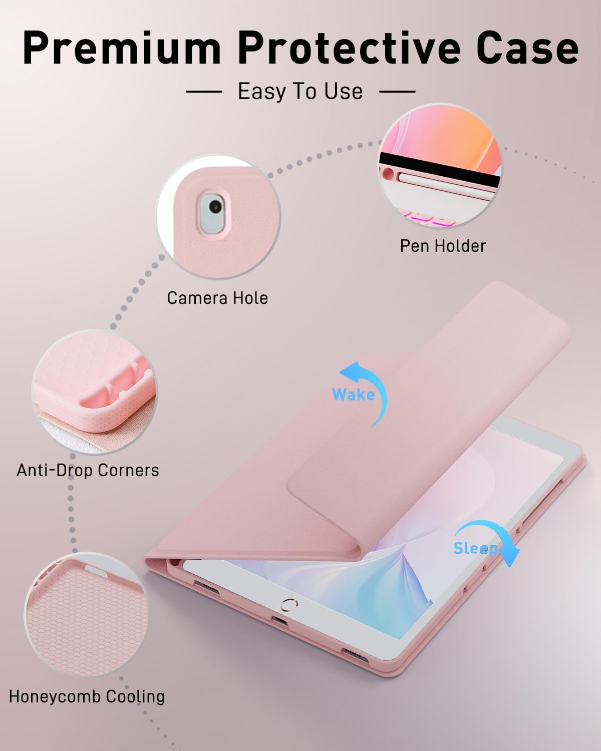 for iPad 9th / 8th / 7th Generation 10.2 inch & iPad Air 3rd Gen & iPad Pro 10.5 inch Case with 7 Color Backlit Keyboard - Built in Pencil Holder with Mouse (Pink) - Image 7