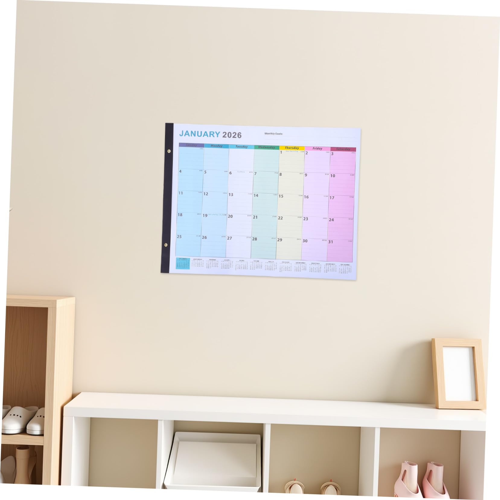Veemoon Calendario da Parete Mensile Planner da Appendere Layout Verticale Grande Organizzatore per Casa e Ufficio