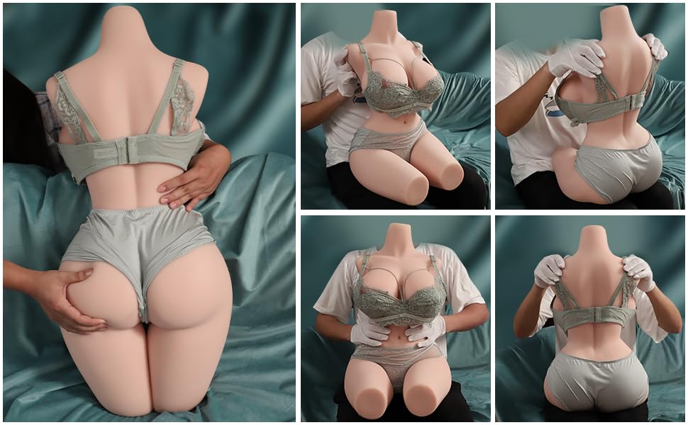 Image of 40LB Full Size Sex Doll Life Size Torso Male Masturbator with Big Boobs Pussy Ass Realistic Torso Sex Doll for Men Adult Sex Toy Masturbator Silicone Male Sex Toy for Men