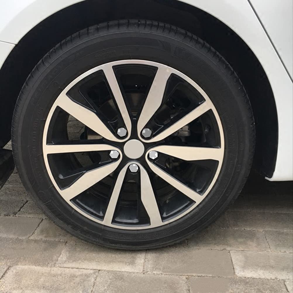 Copri Bulloni Ruote 17mm Antipolvere Cromati Antifurto 20 Pezzi